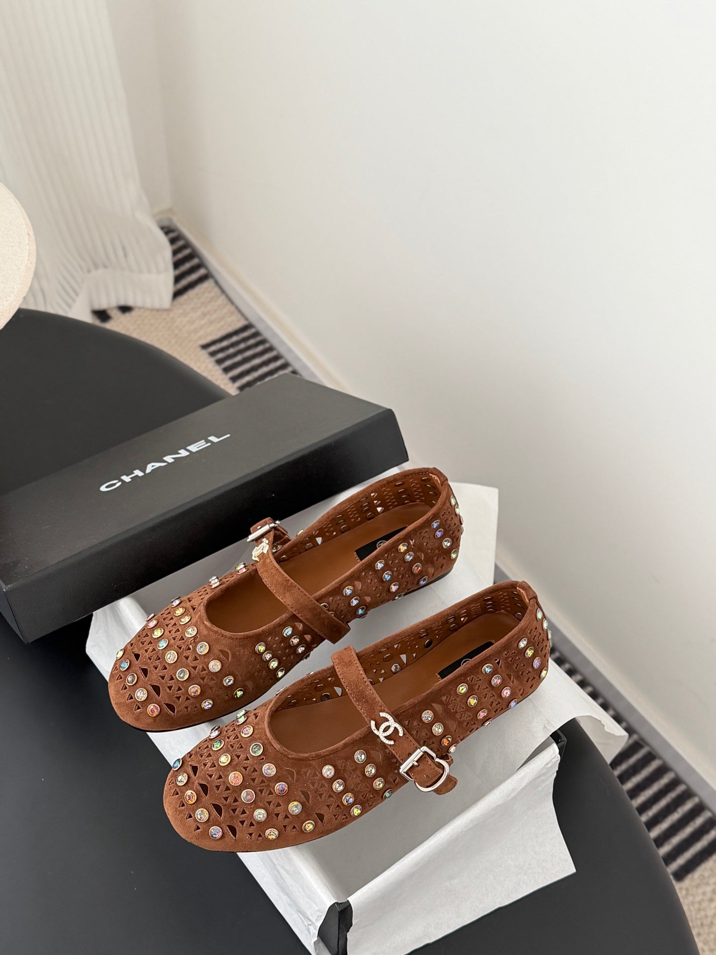 26SS NEUE Mary Jane Hohl-Strass-Schuhe