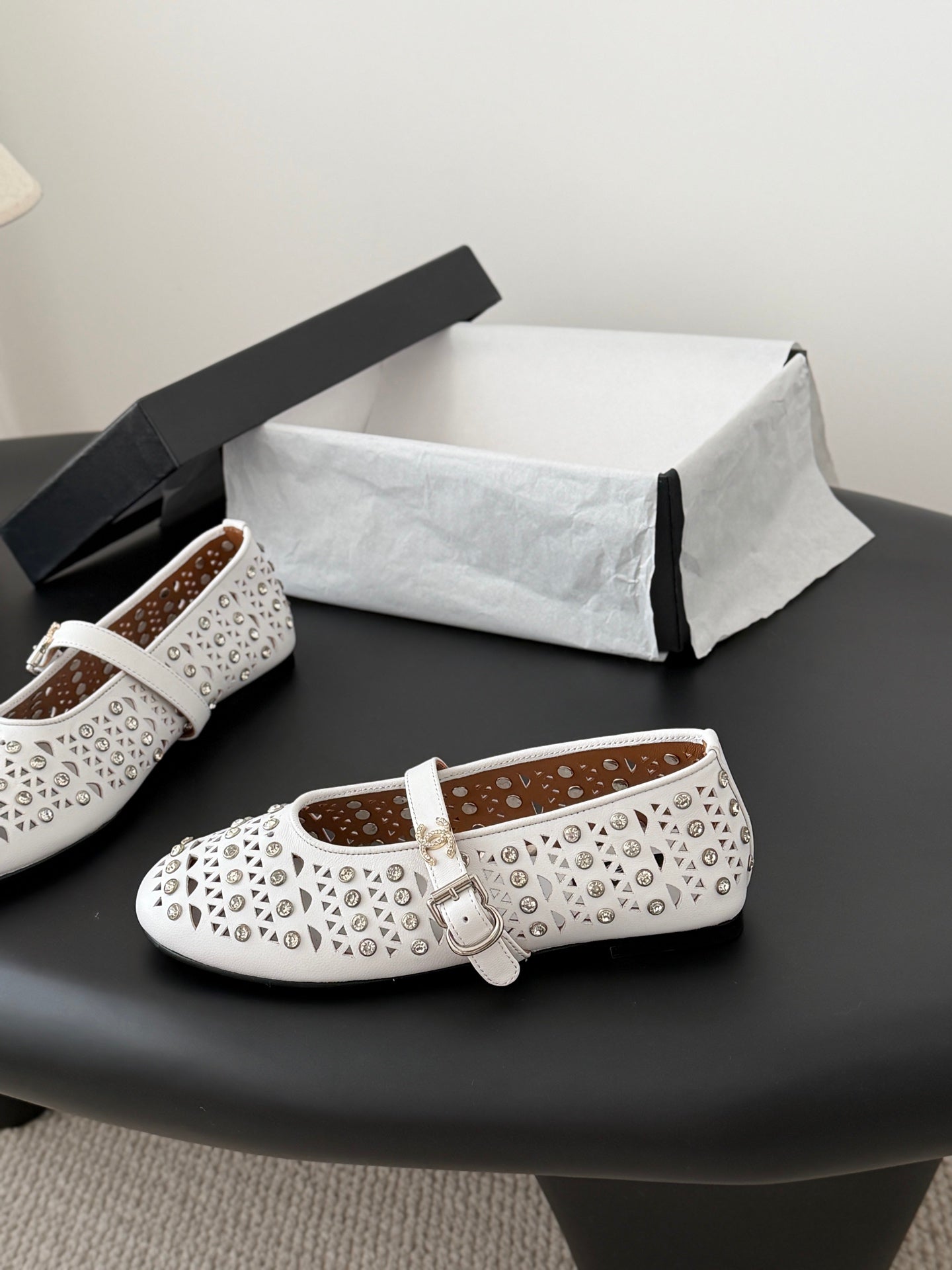 26SS NEUE Mary Jane Hohl-Strass-Schuhe