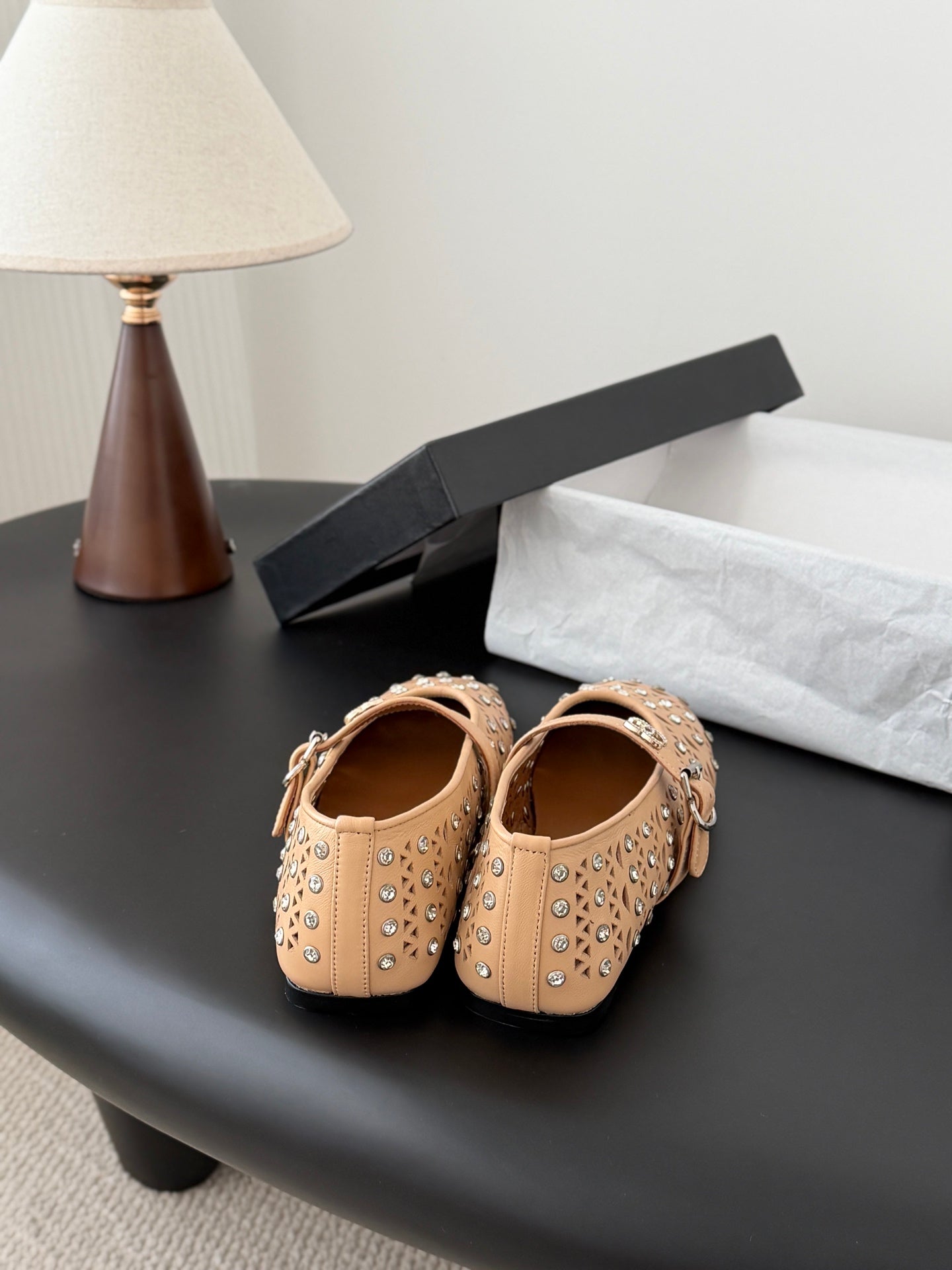 26SS NEUE Mary Jane Hohl-Strass-Schuhe
