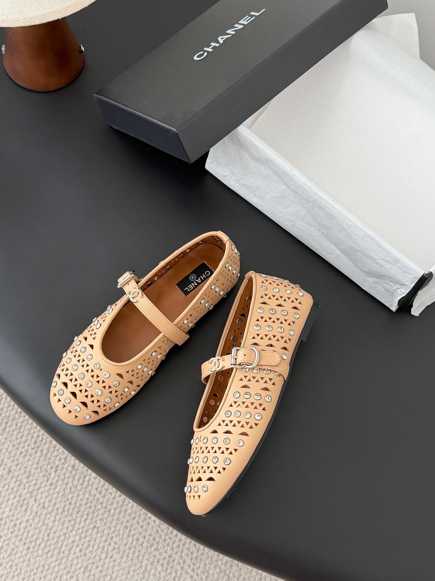 26SS NEUE Mary Jane Hohl-Strass-Schuhe