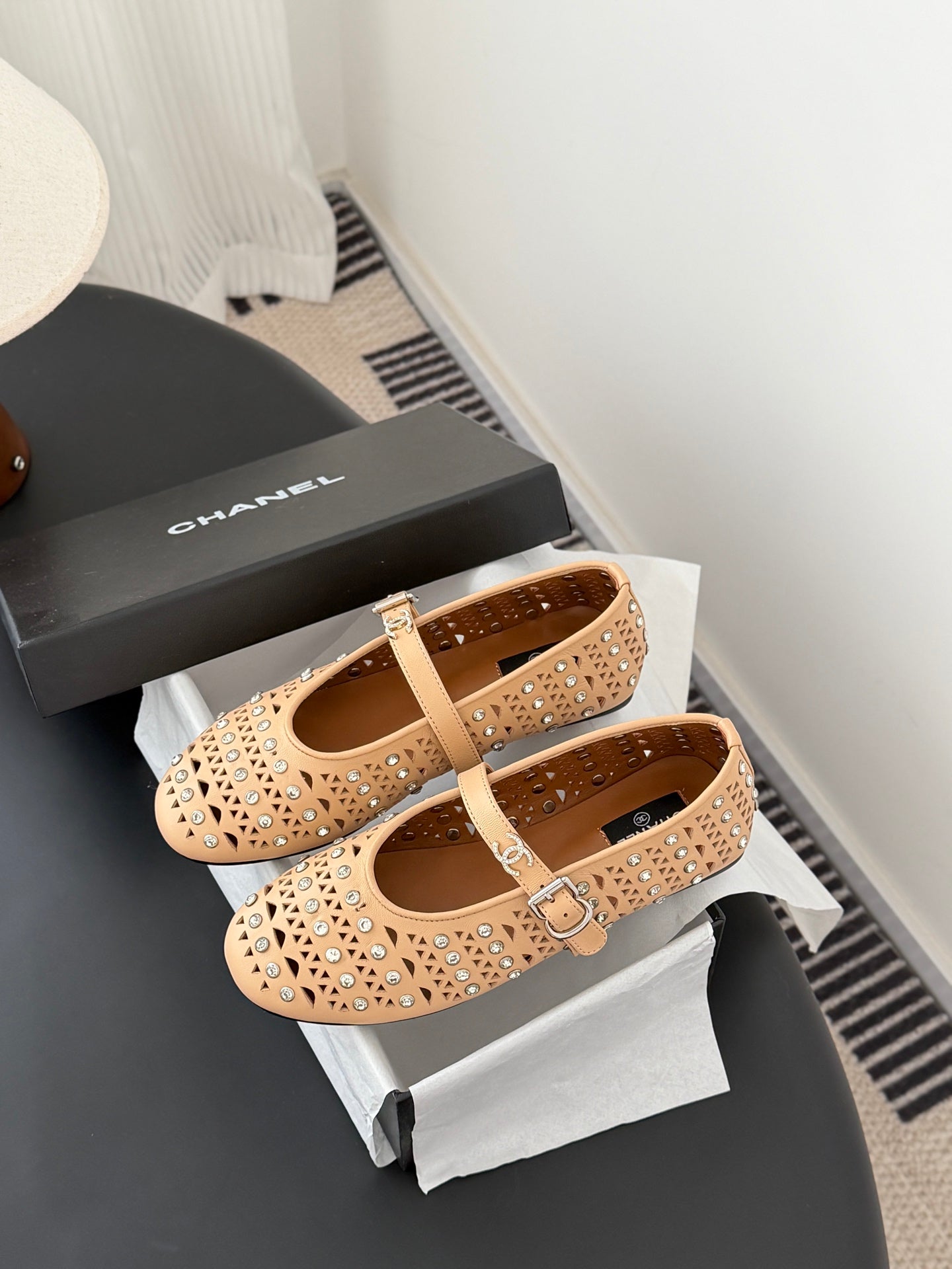 26SS NEUE Mary Jane Hohl-Strass-Schuhe