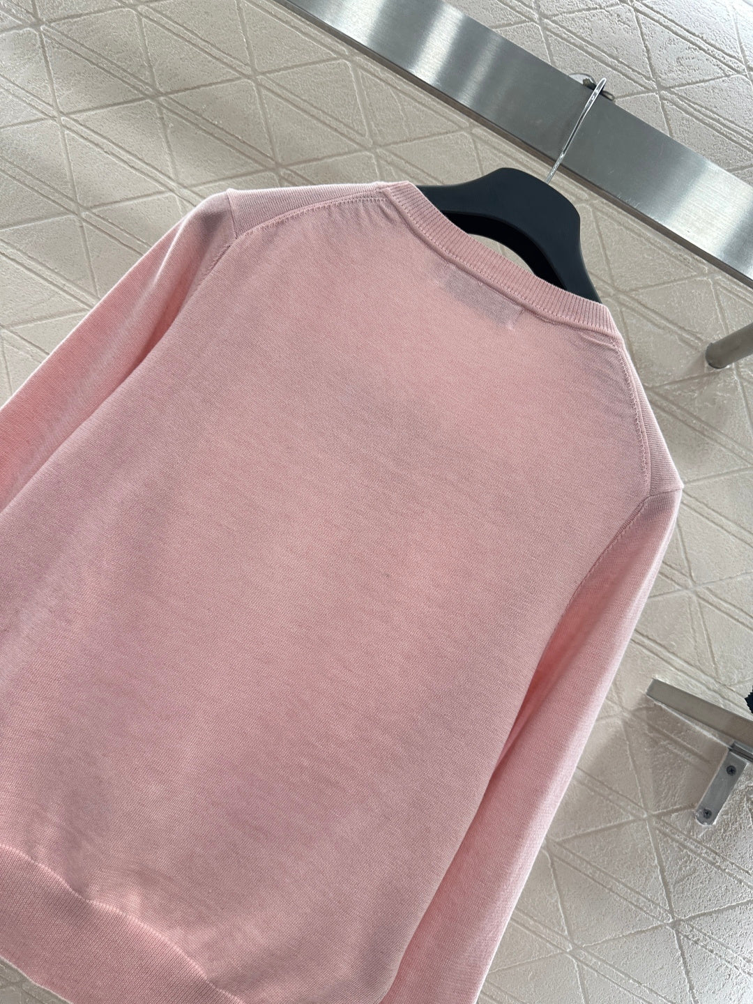 26SS NEU Gestricktes Langarmshirt