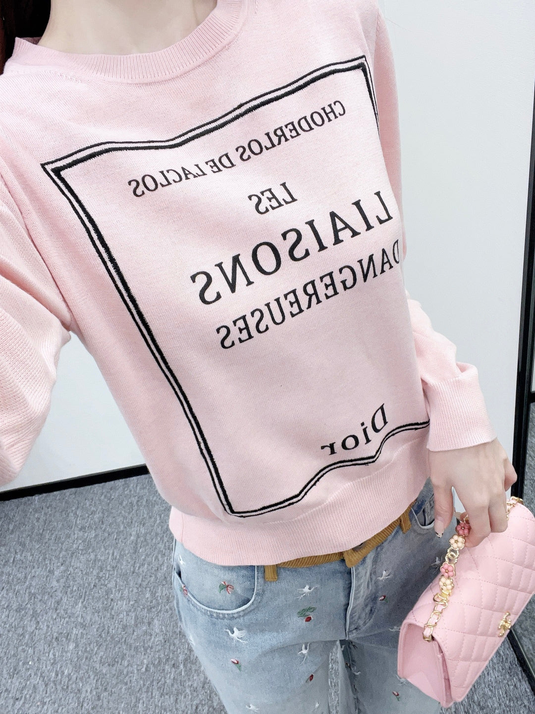 26SS NEU Gestricktes Langarmshirt