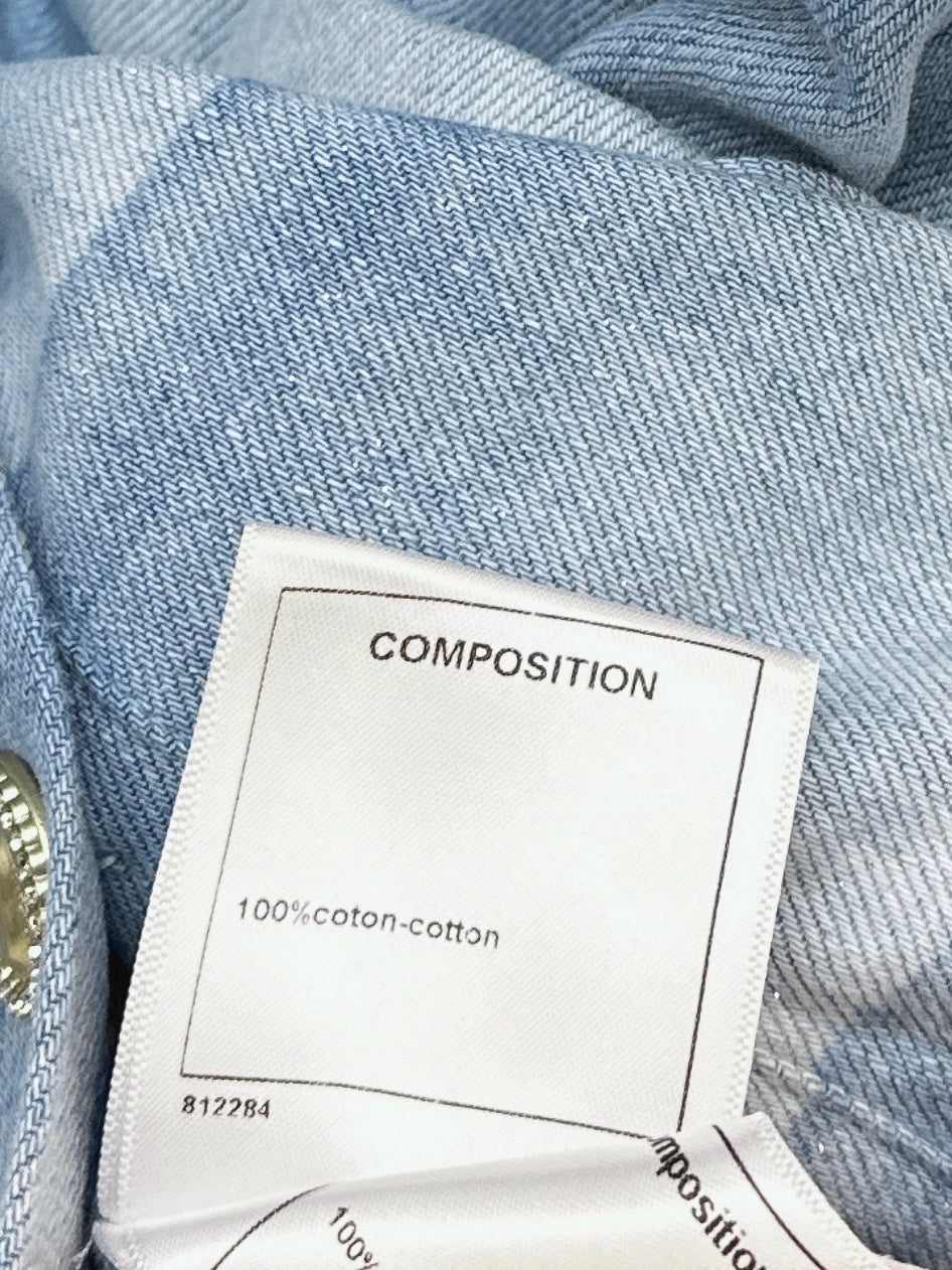26SS NEUE Laser-washed gestreifte Jeansjacke
