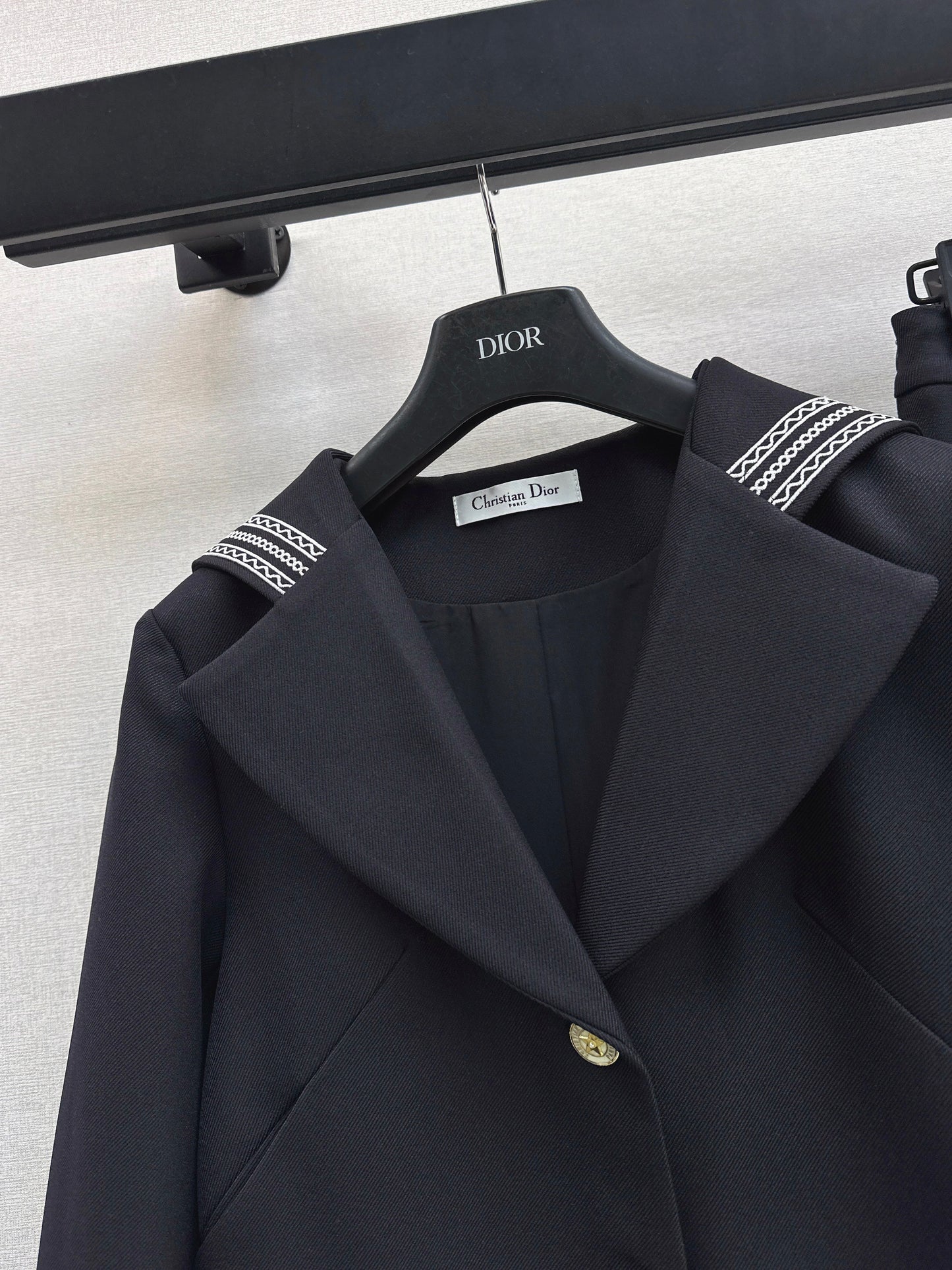26SS NEW navy-inspired jacket+a-line skirts set