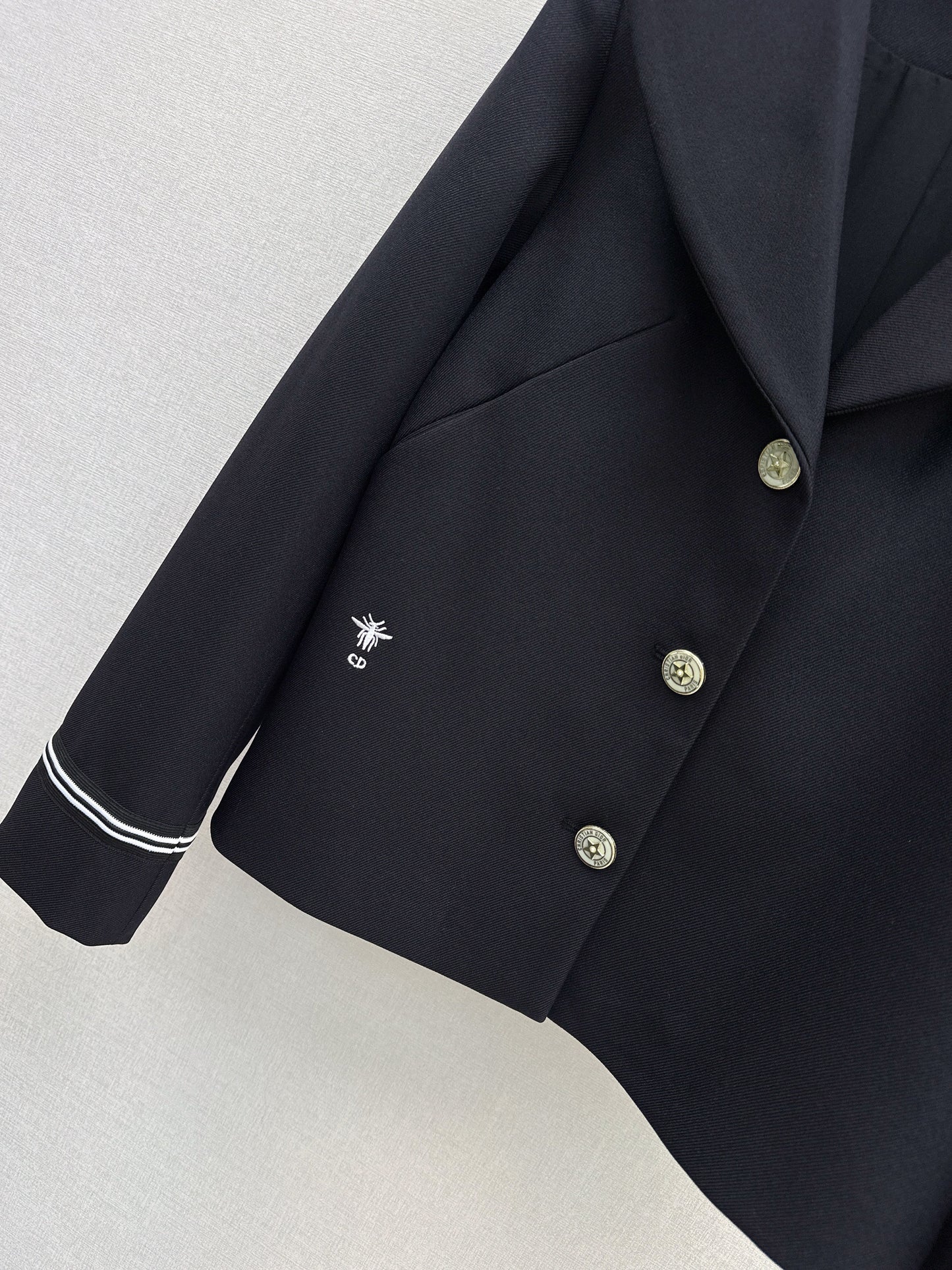 26SS NEW navy-inspired jacket+a-line skirts set