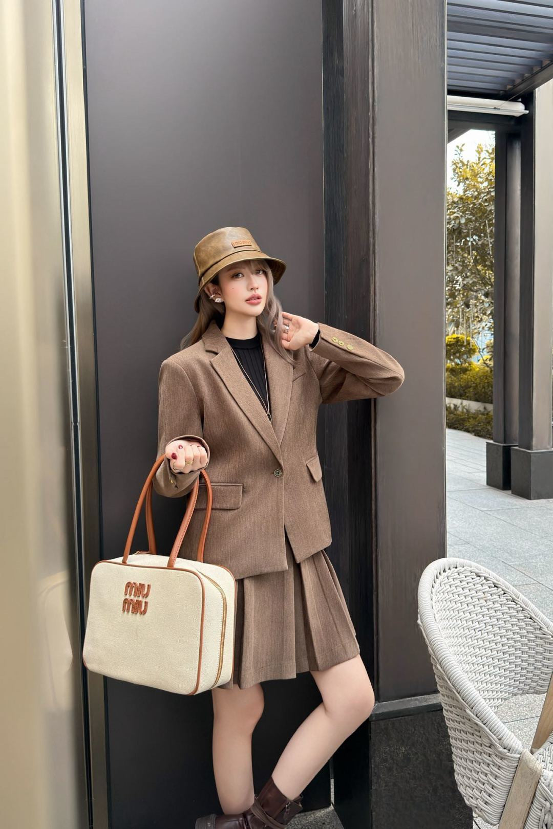 26SS NEW suit jacket pleated skirts