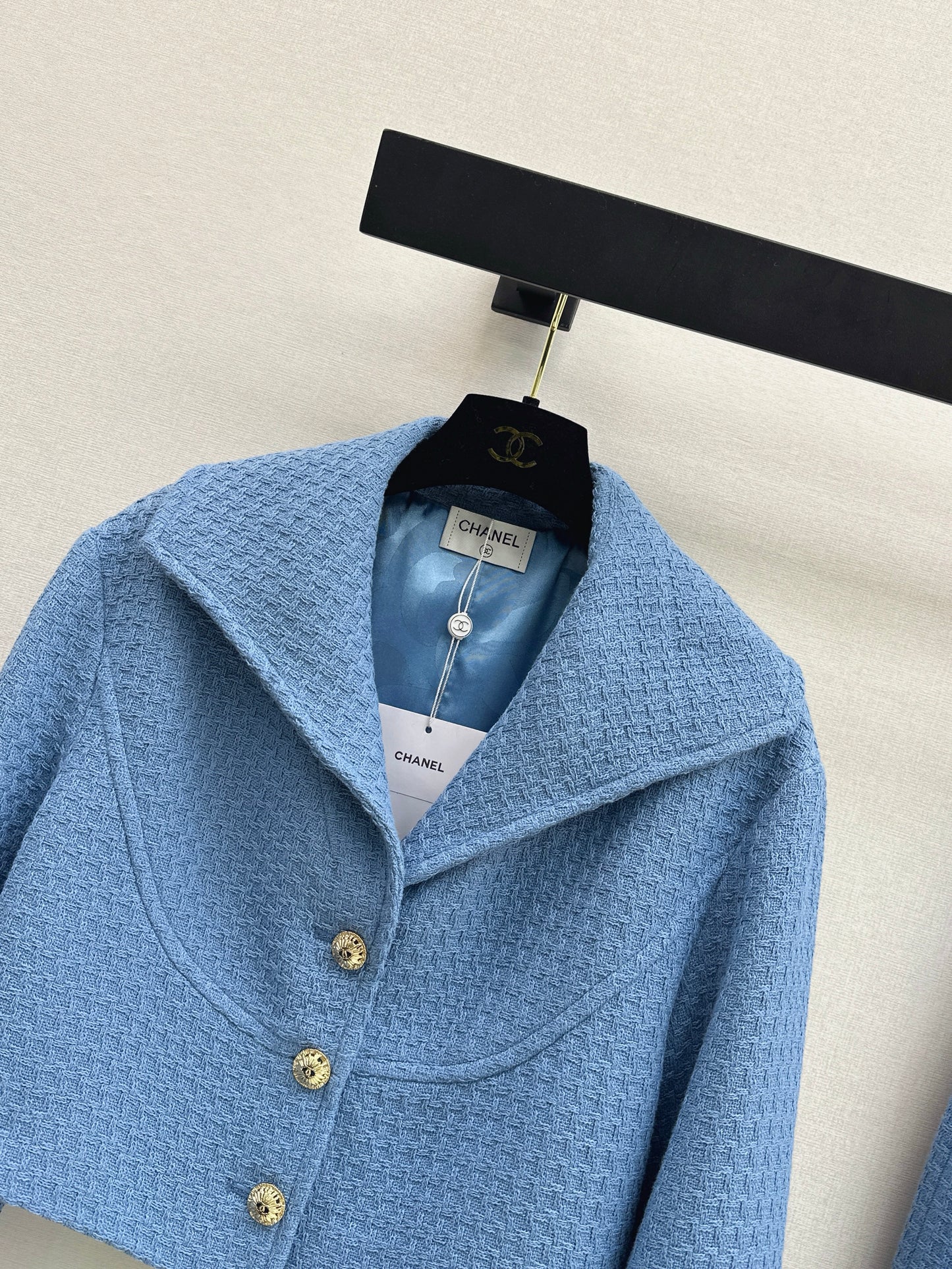 26SS NEW Short tweed jacket with lapel collar