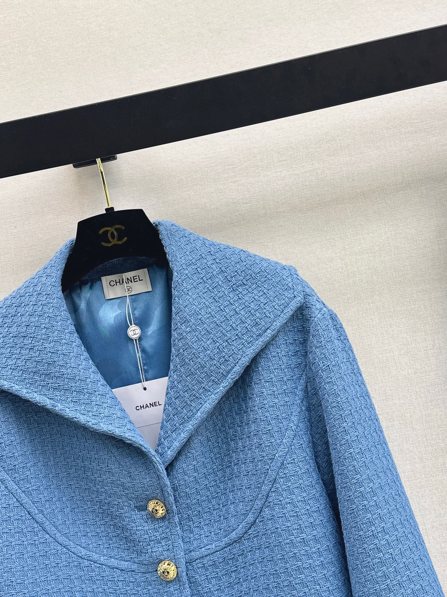 26SS NEW Short tweed jacket with lapel collar