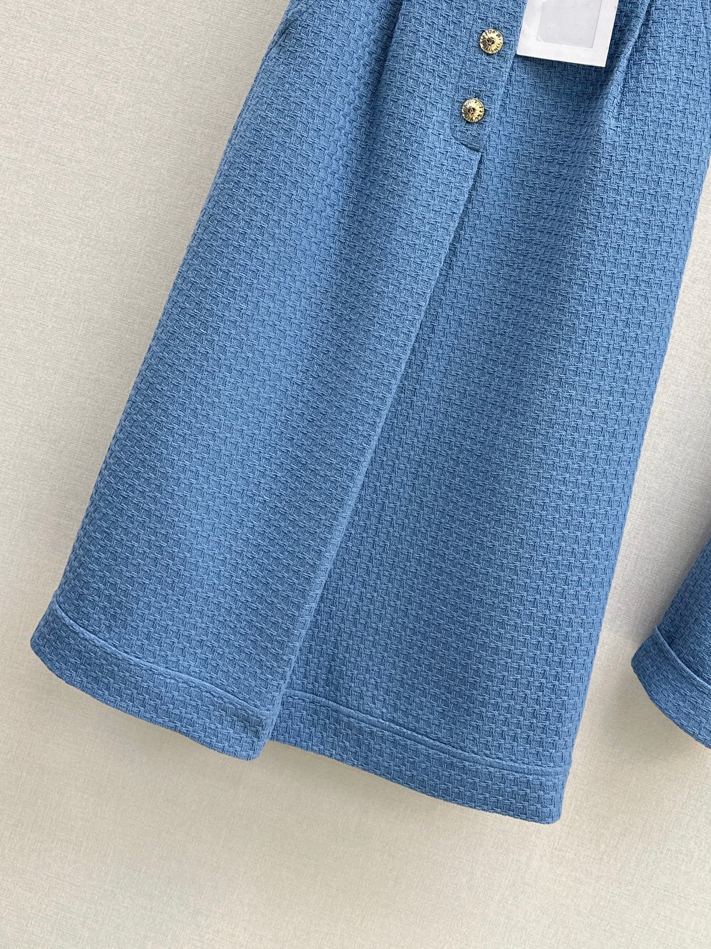 26SS NEW Blue Tweed Long Skirt