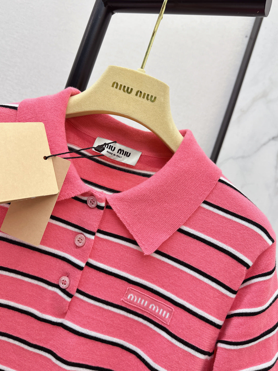 26SS NEW stripe polo knit sweater