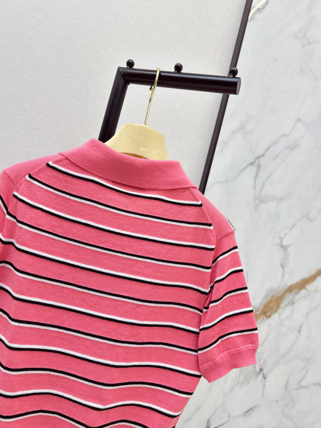 26SS NEW stripe polo knit sweater