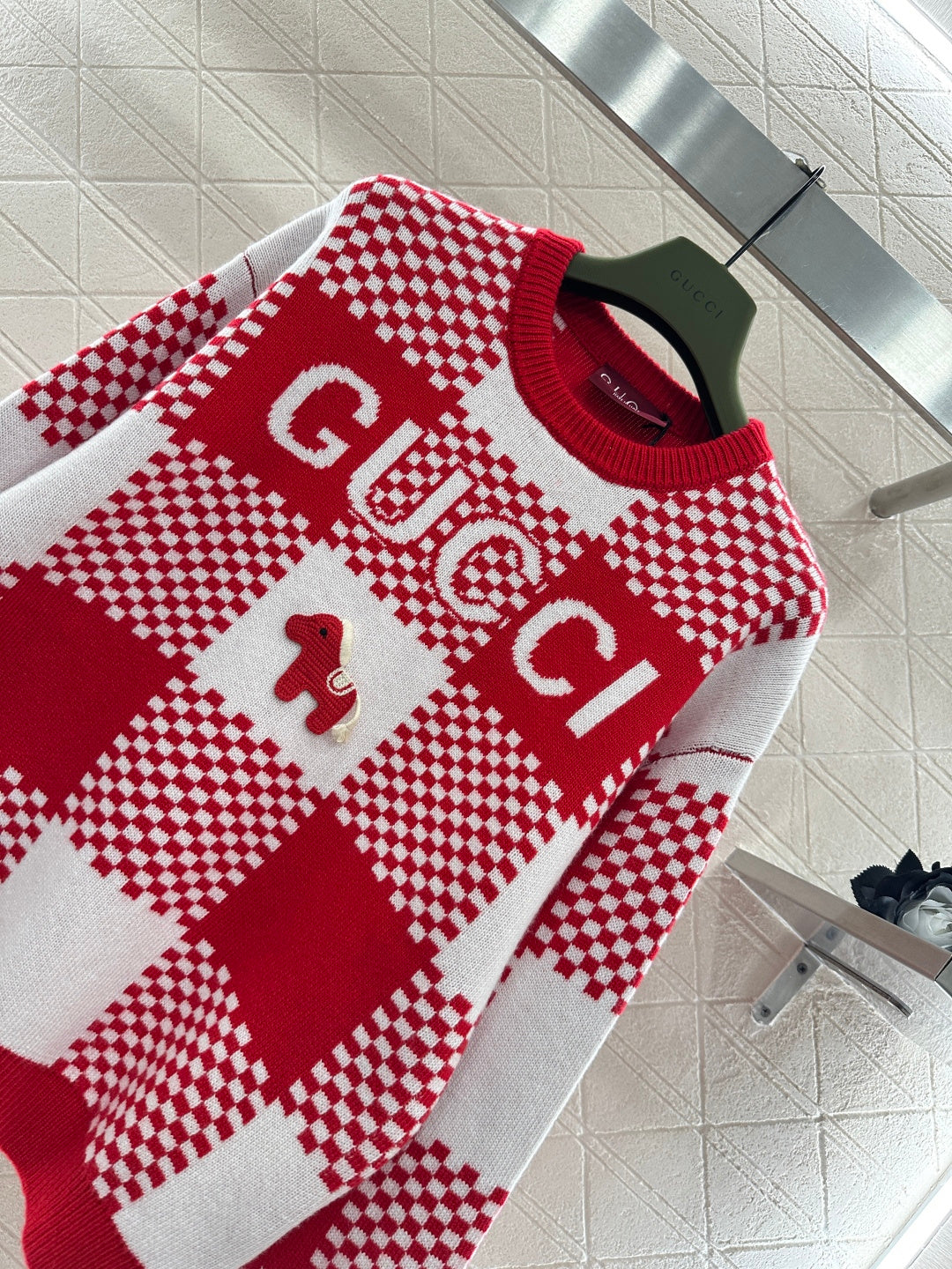 26SS NEW checkerboard knit sweater