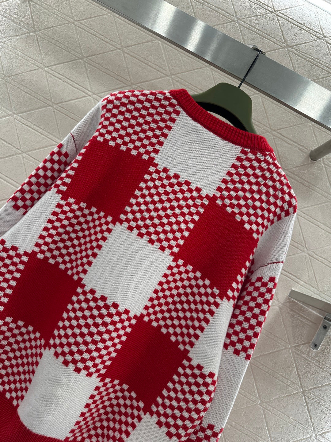 26SS NEW checkerboard knit sweater