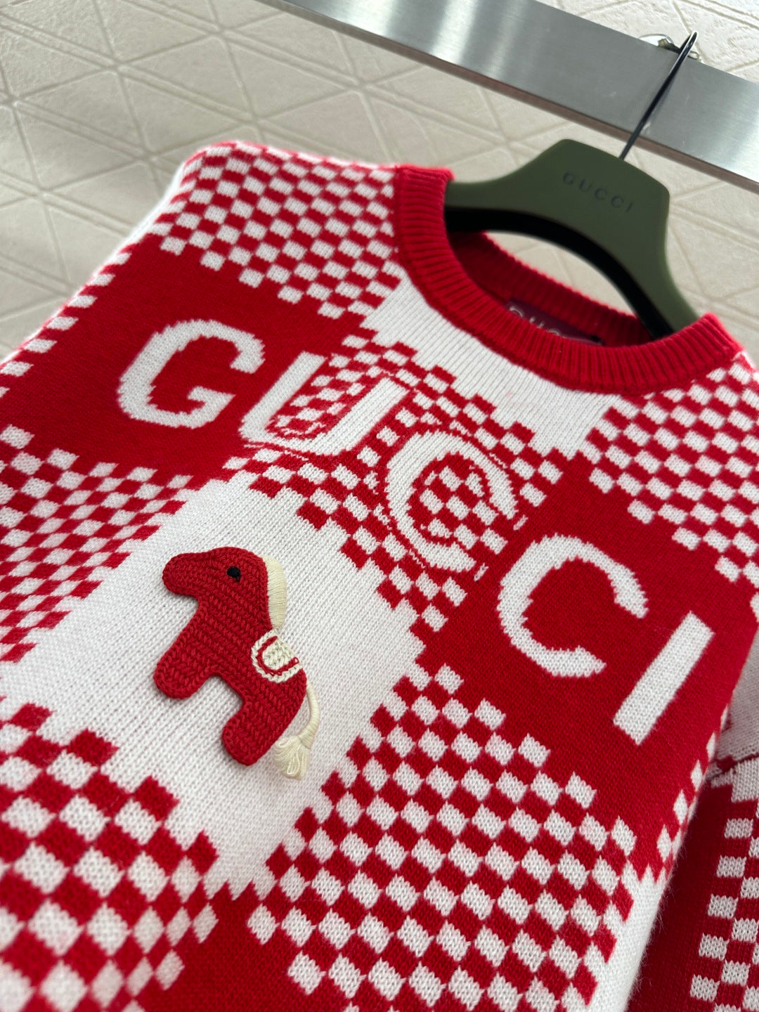 26SS NEW checkerboard knit sweater