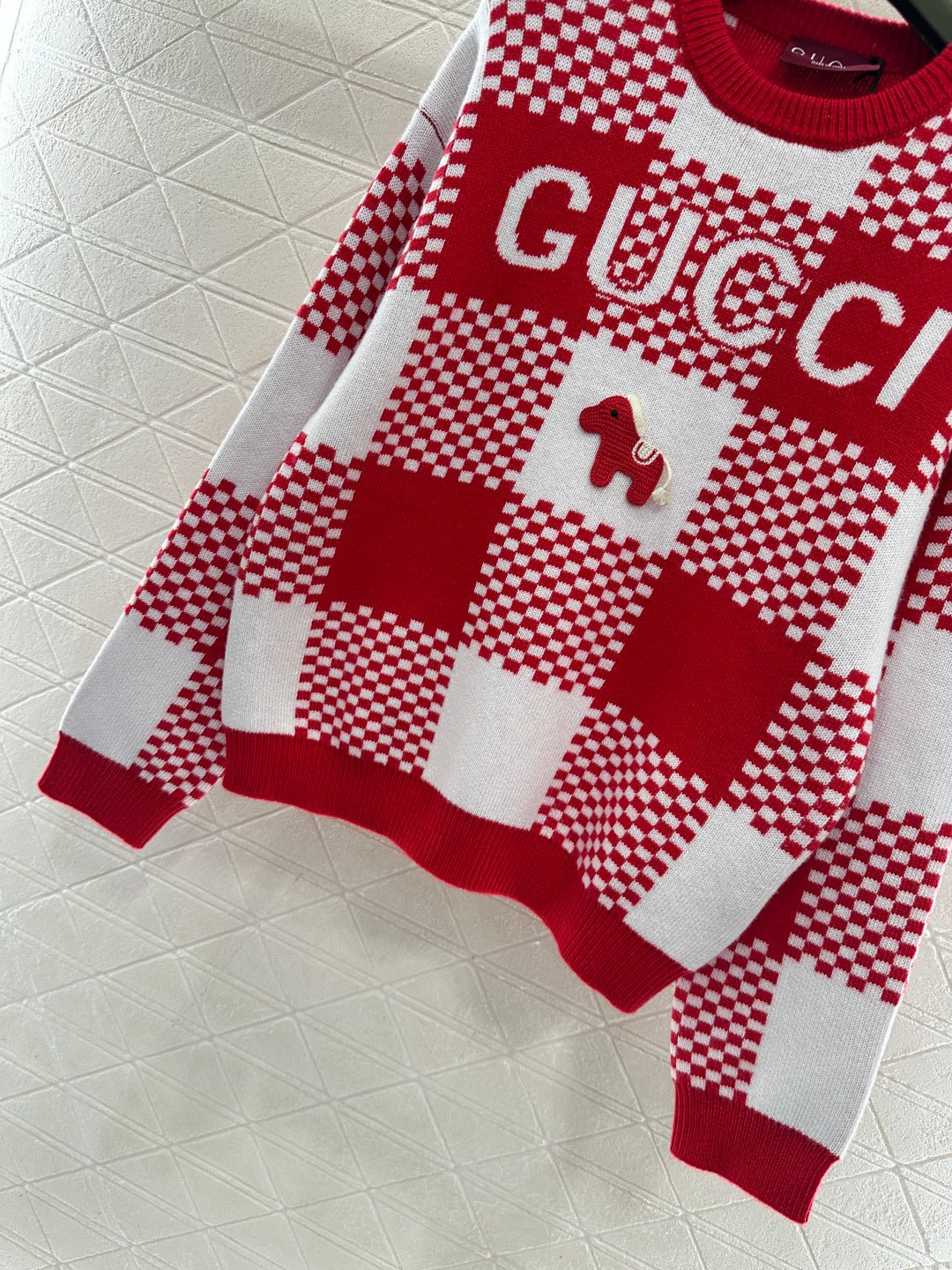 26SS NEW checkerboard knit sweater
