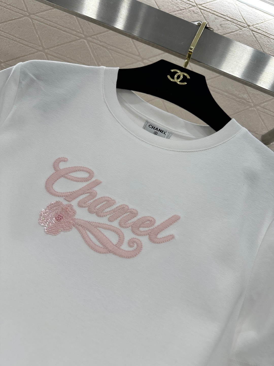 26SS NEUE Perlen-T-Shirts