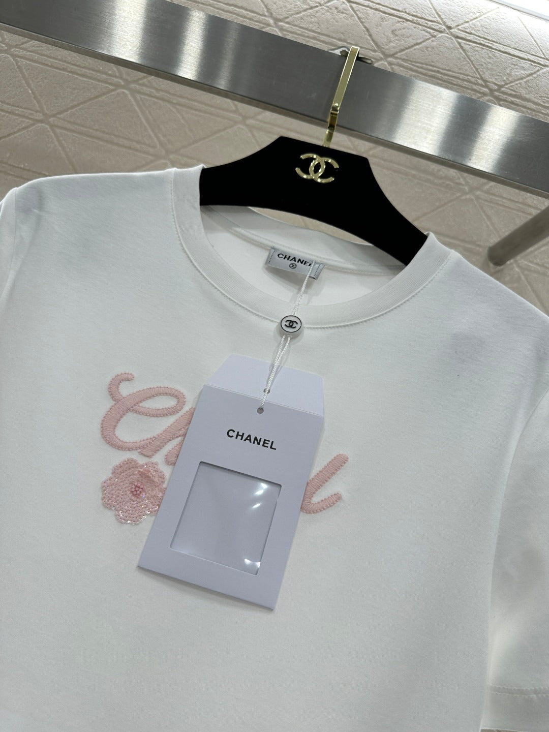26SS NEUE Perlen-T-Shirts