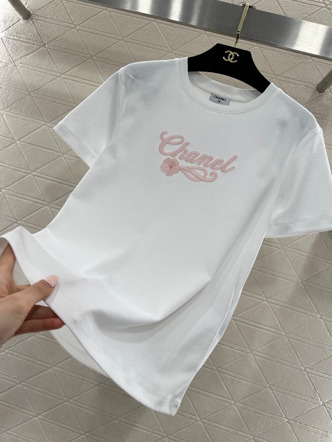 26SS NEUE Perlen-T-Shirts