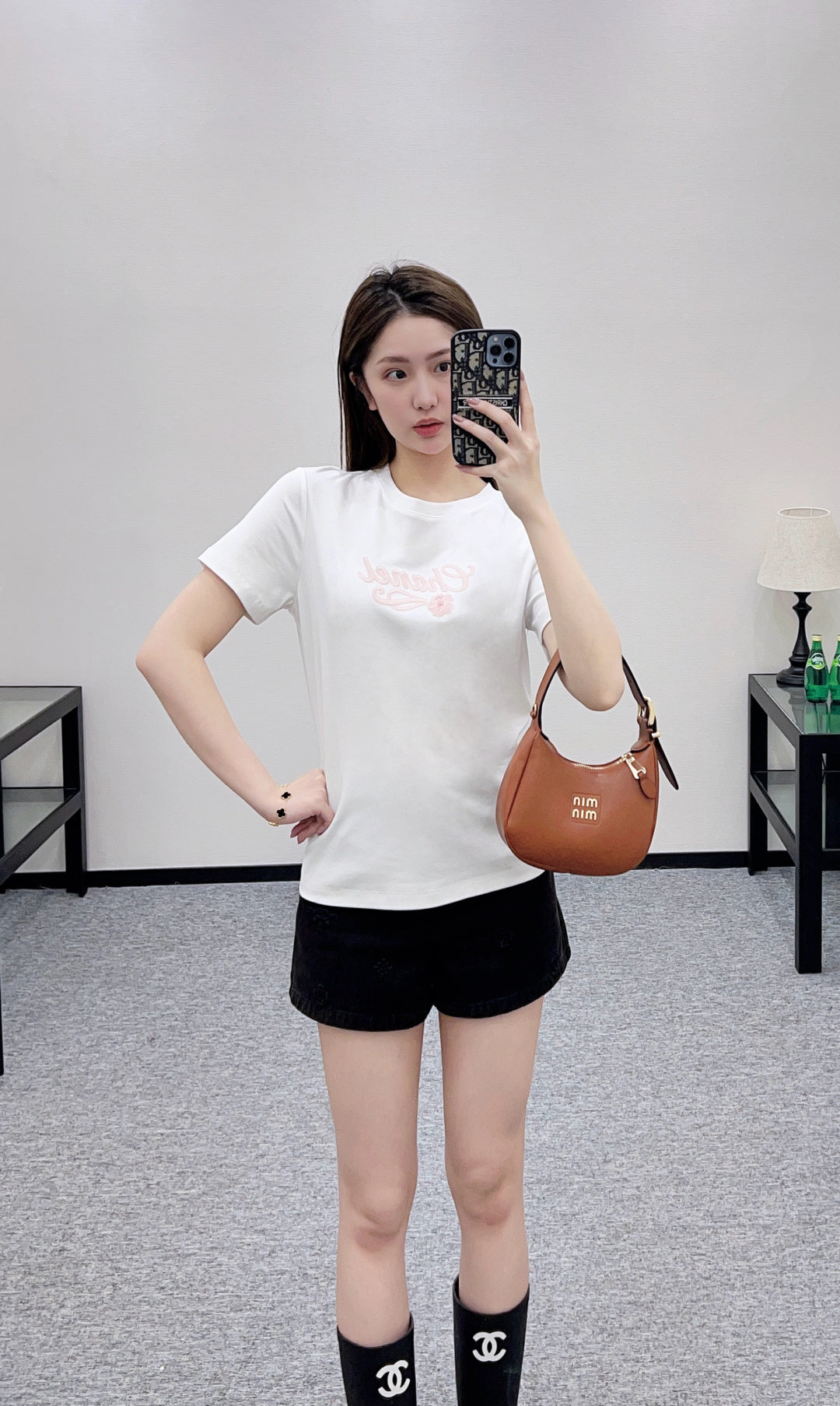 26SS NEUE Perlen-T-Shirts