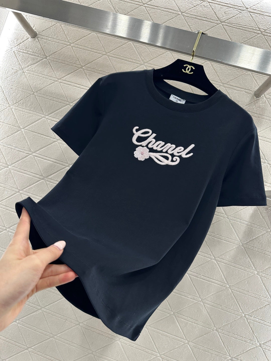 26SS NEUE Perlen-T-Shirts