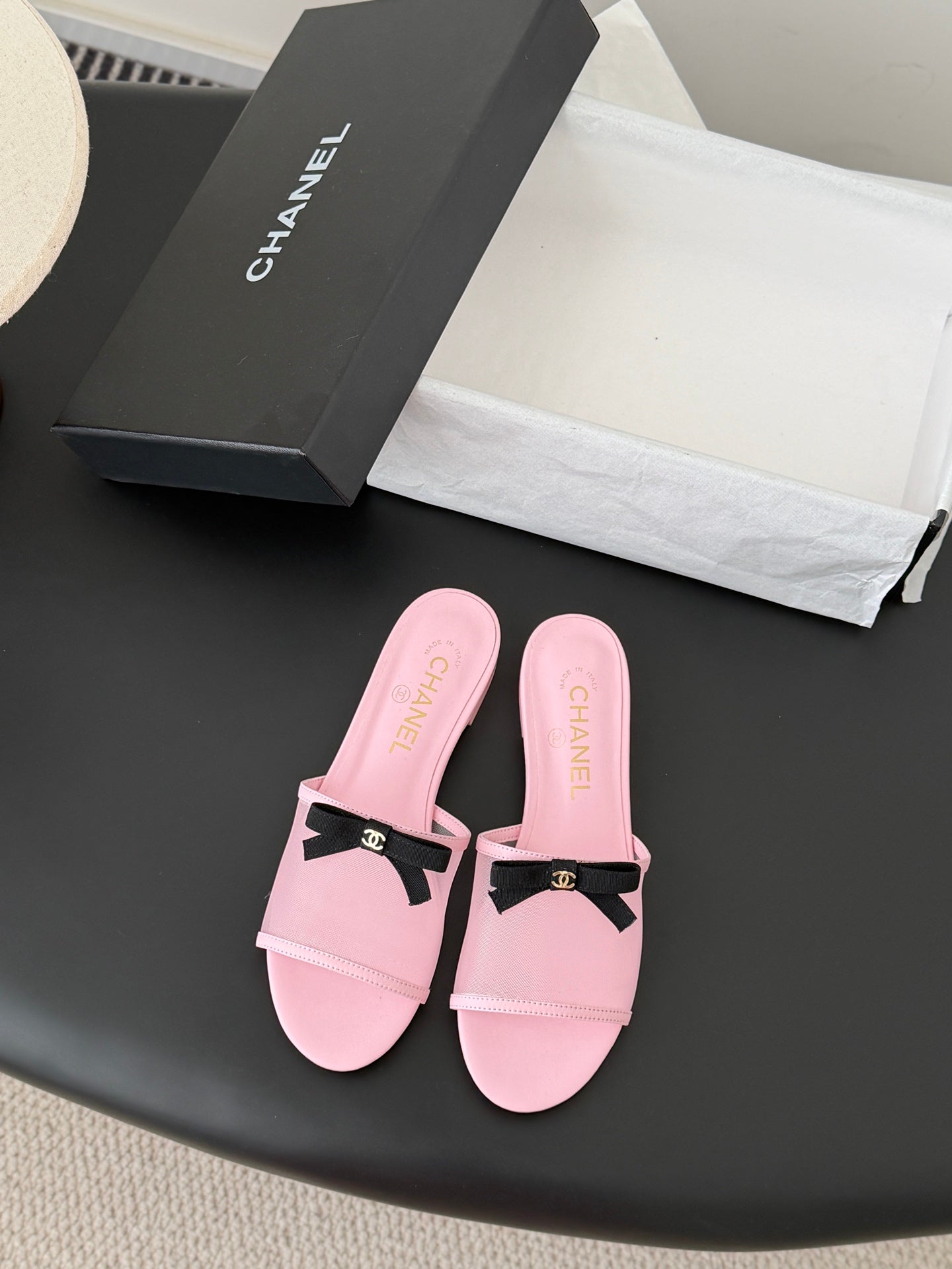 26SS NEW bow mesh slides
