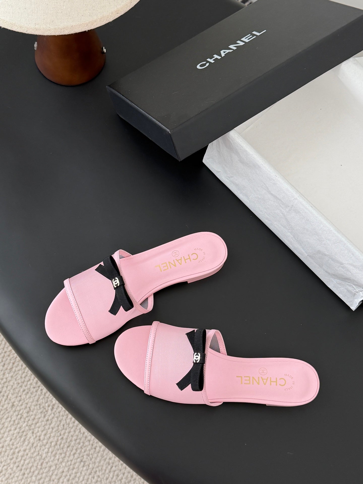 26SS NEW bow mesh slides