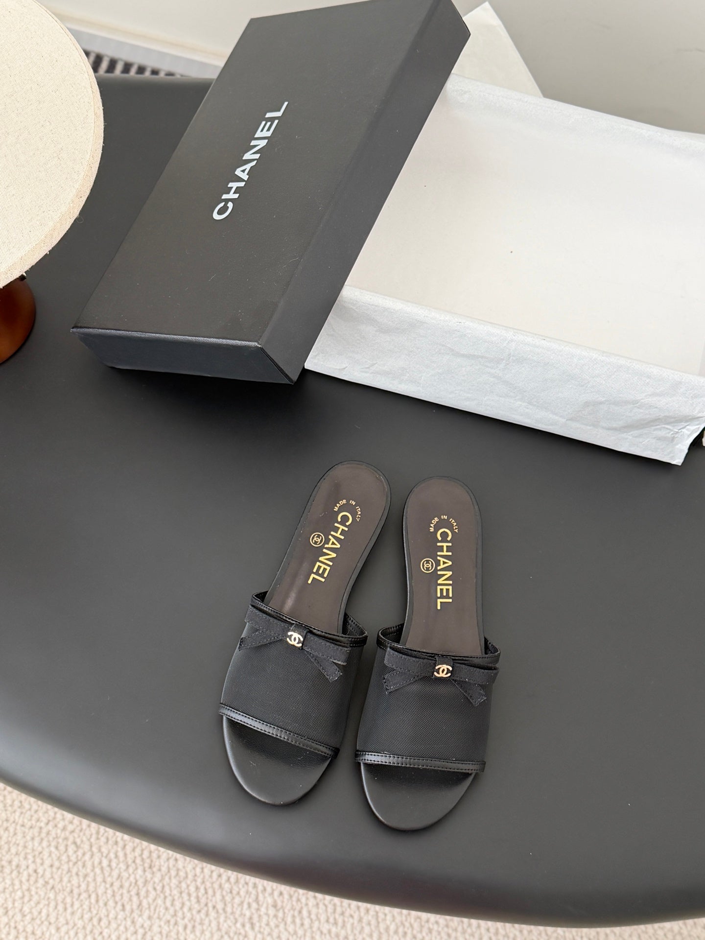 26SS NEW bow mesh slides