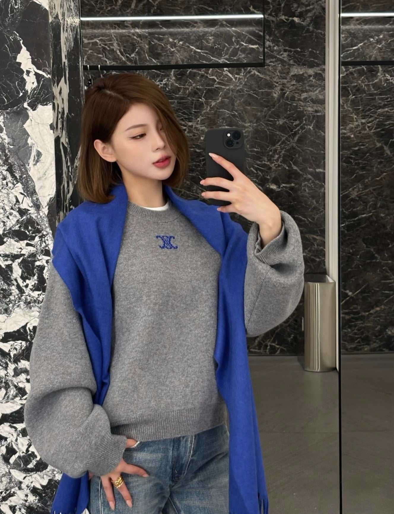 26SS NEW Crochet Arc de Triomphe knitted sweater