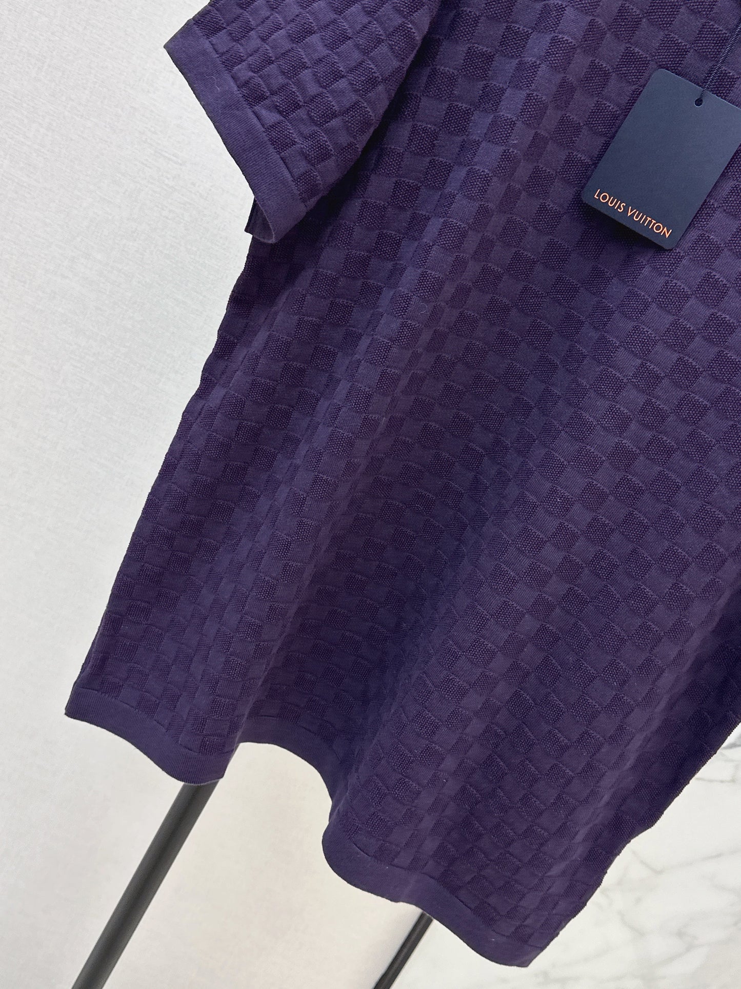 26SS NEU bestickte T-Shirts mit Karomuster