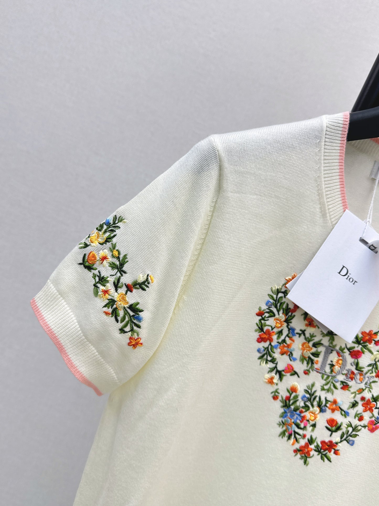 26SS NEW embroidery short sleeve sweater