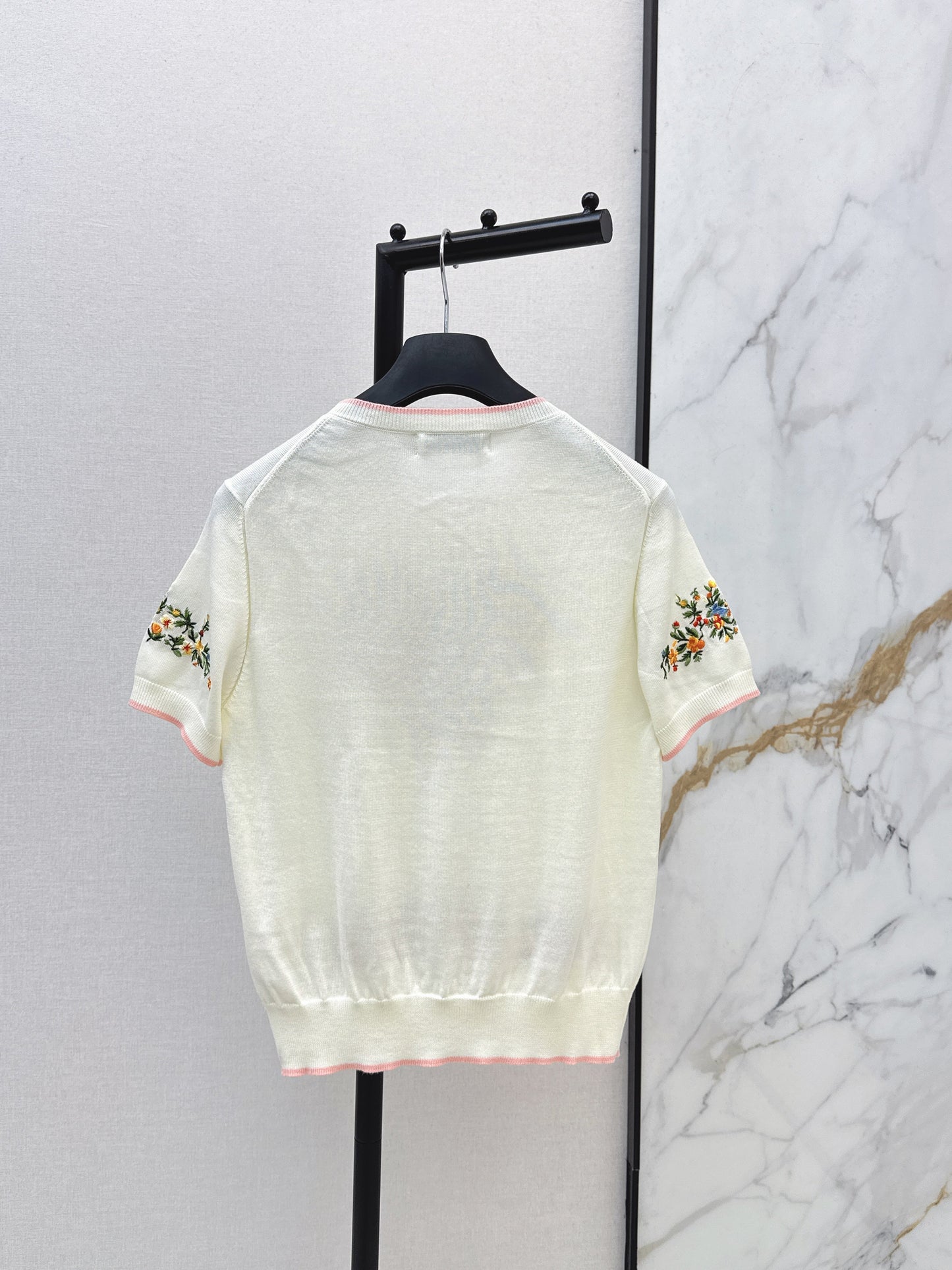 26SS NEW embroidery short sleeve sweater