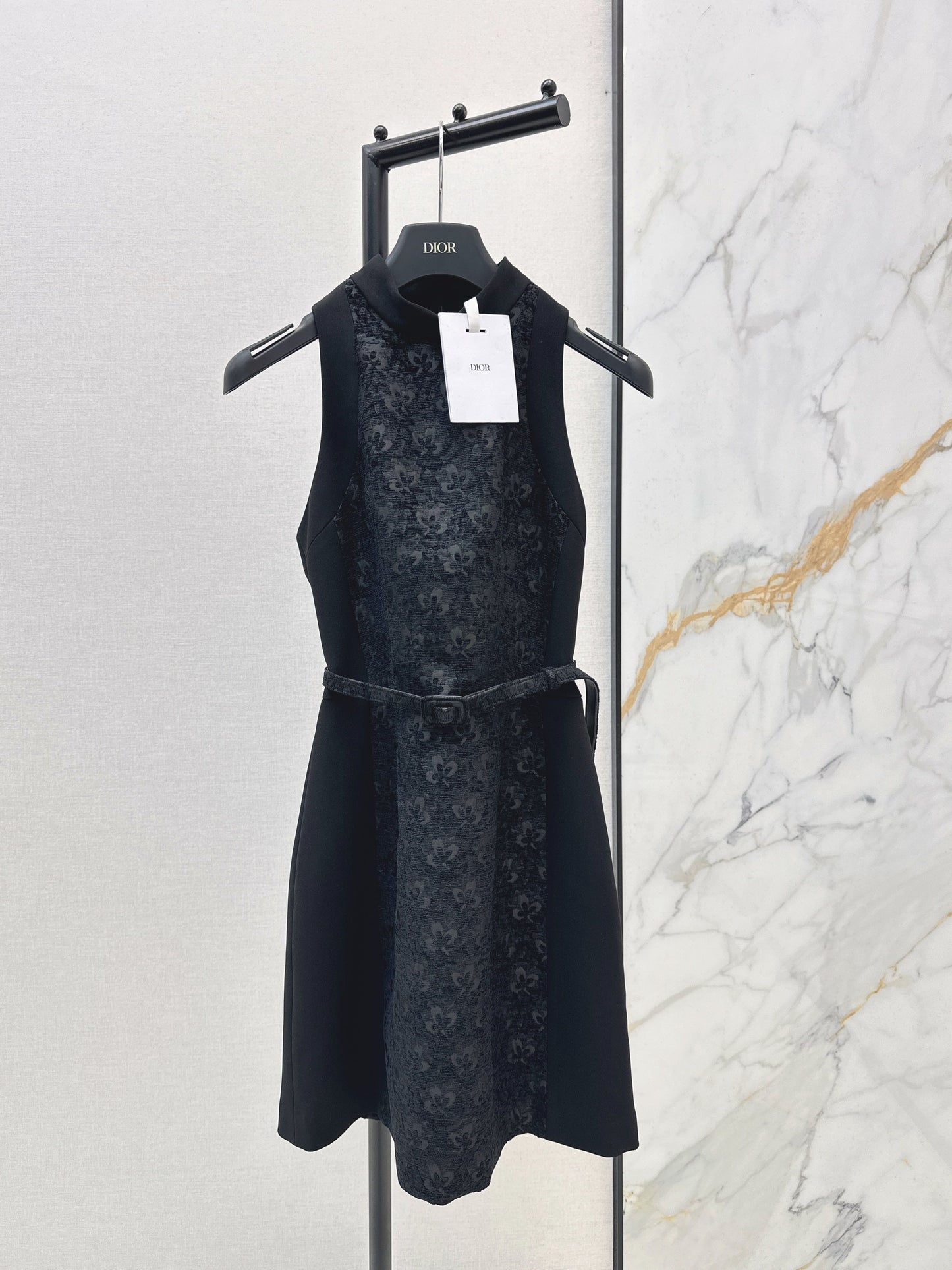 26SS NEW jacquard belted dress