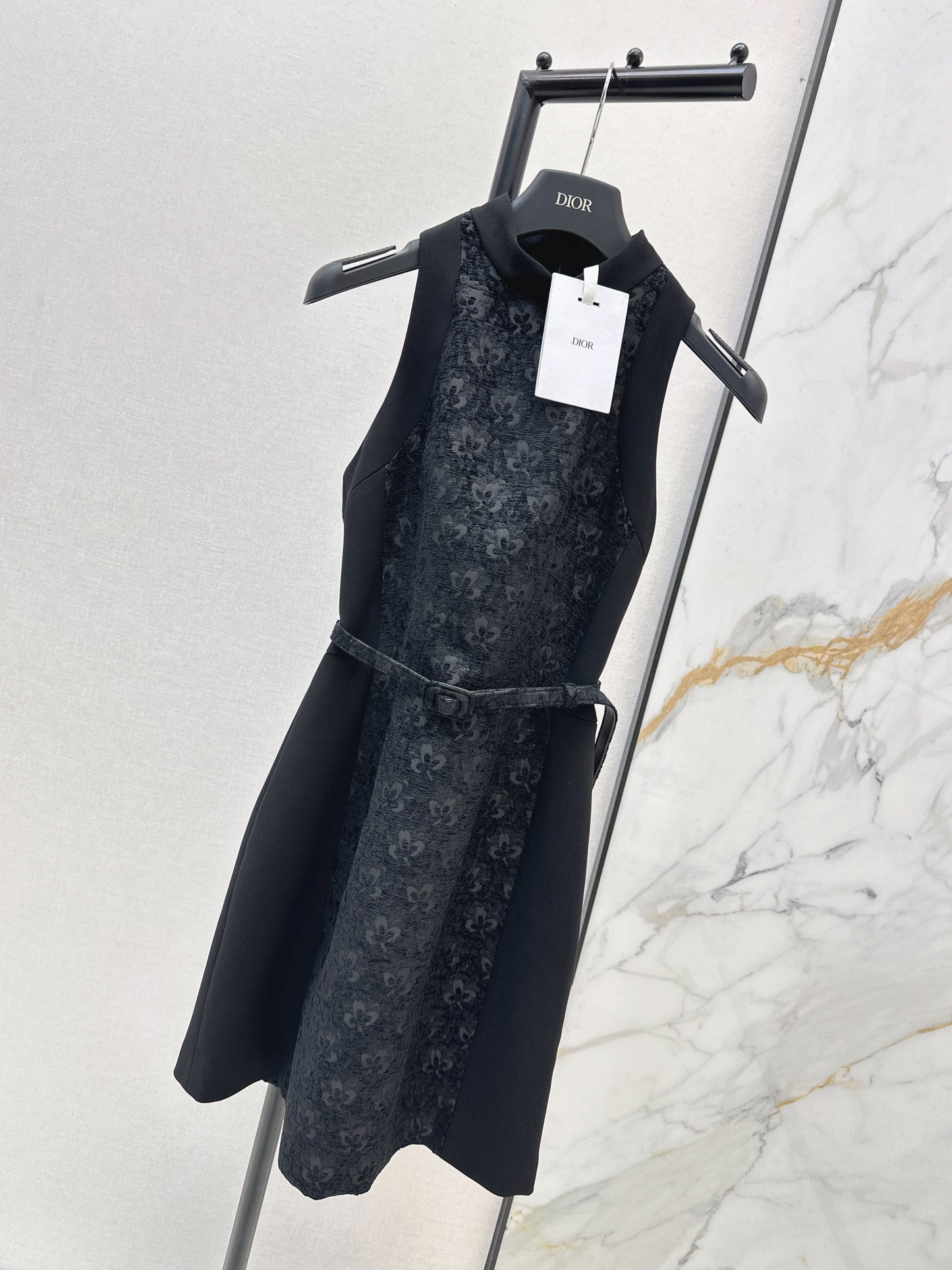 26SS NEW jacquard belted dress