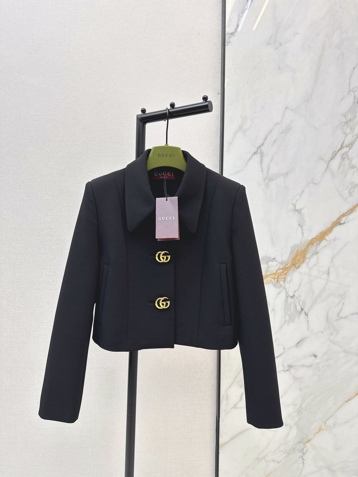 26SS NEUE verkürzte Jacke mit Kragen