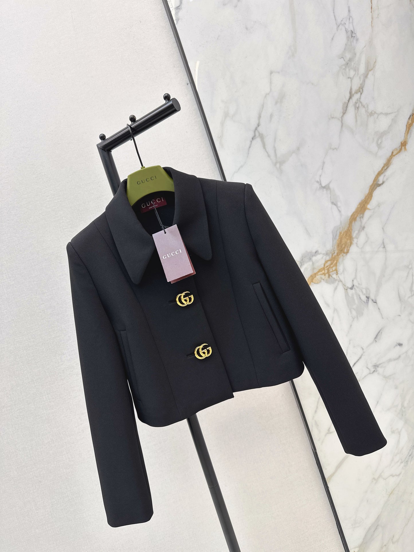 26SS NEUE verkürzte Jacke mit Kragen
