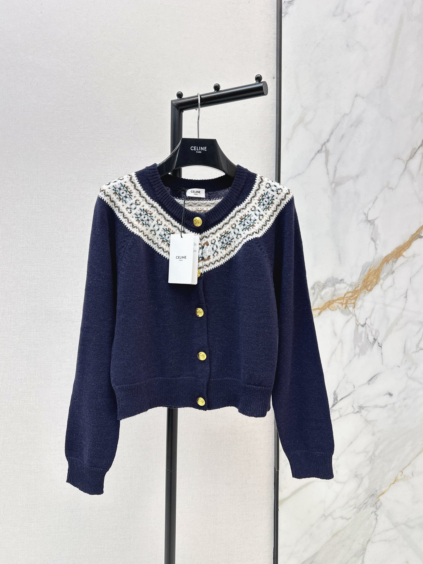 26SS NEW fair isle cashmere cardigan
