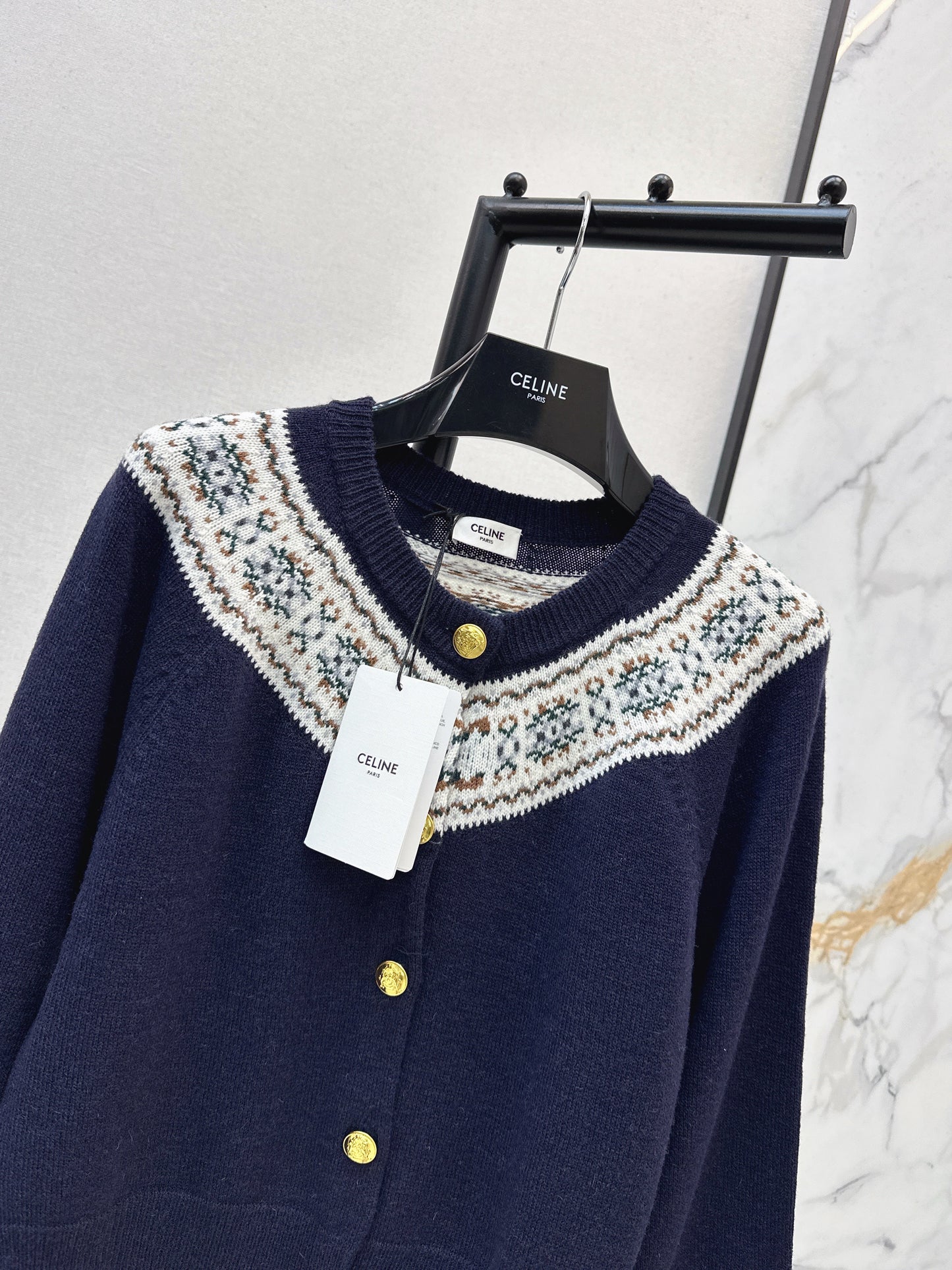26SS NEW fair isle cashmere cardigan