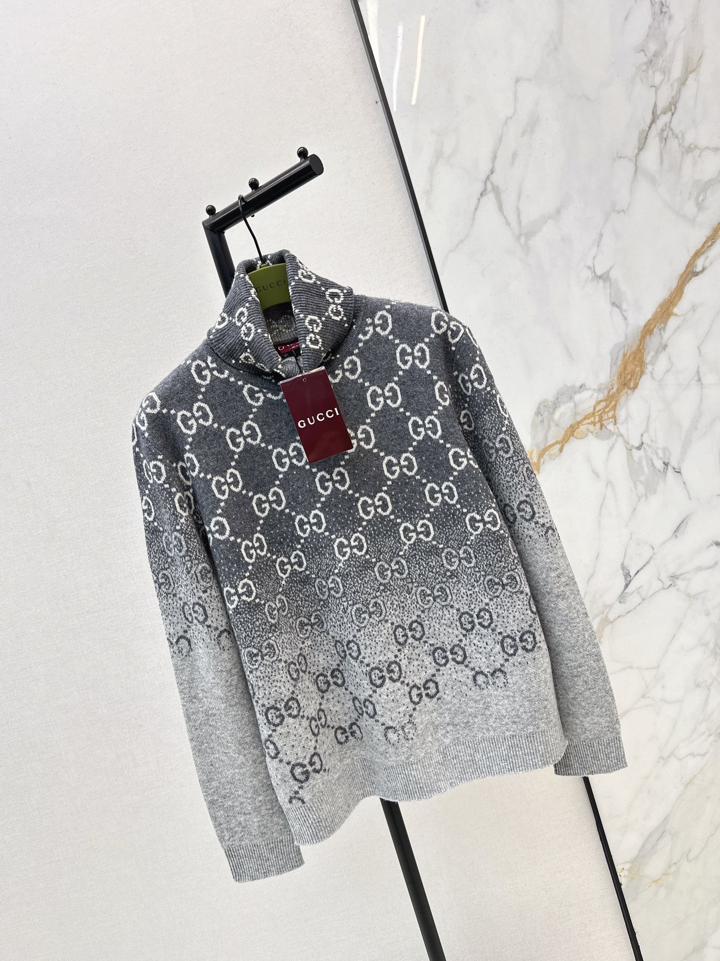 26SS NEW high neck gradient pullover sweater