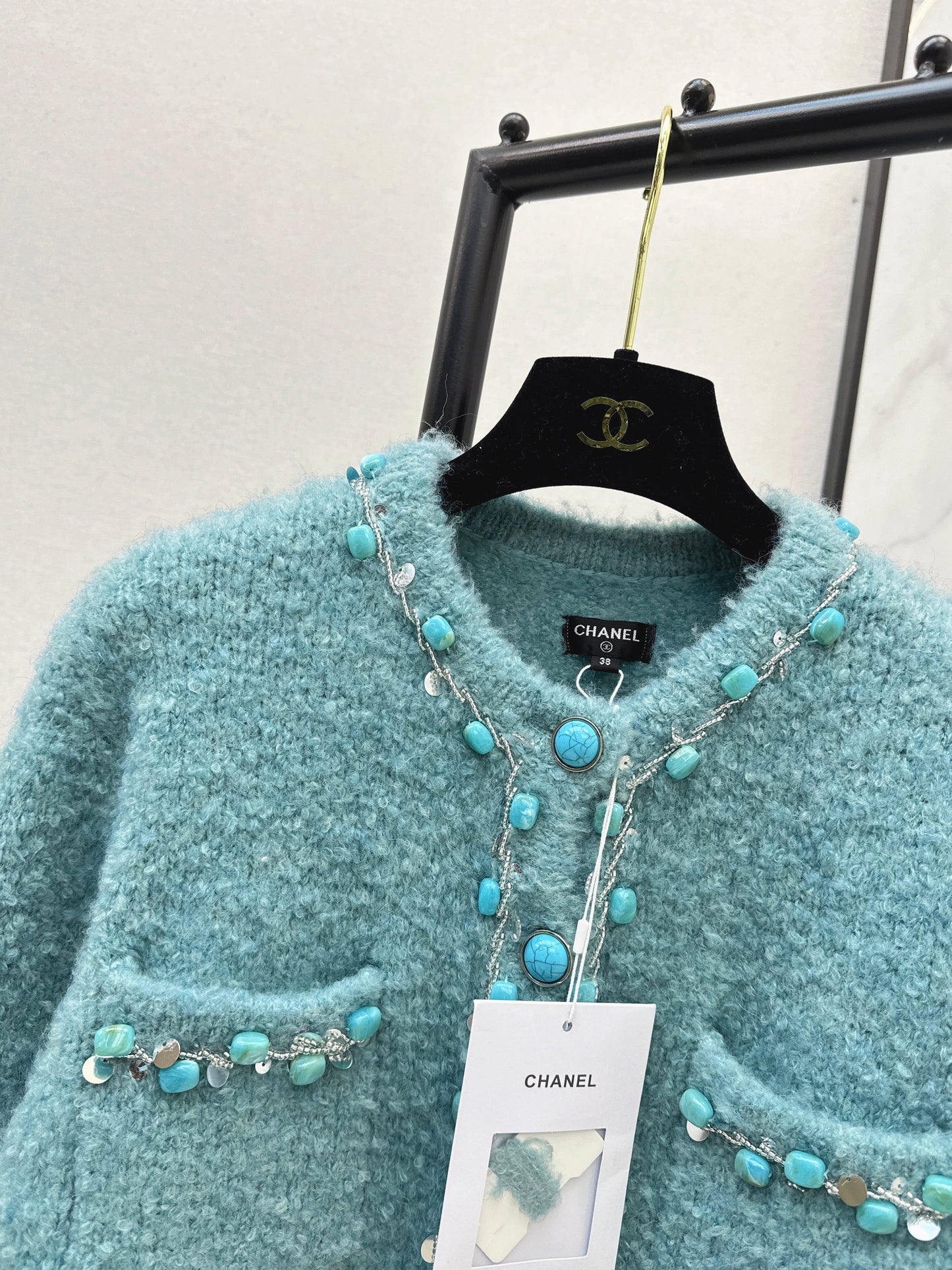 26SS NEW vintage beading cardigan