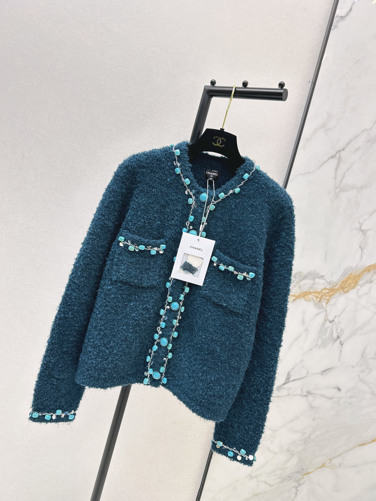 26SS NEW vintage beading cardigan