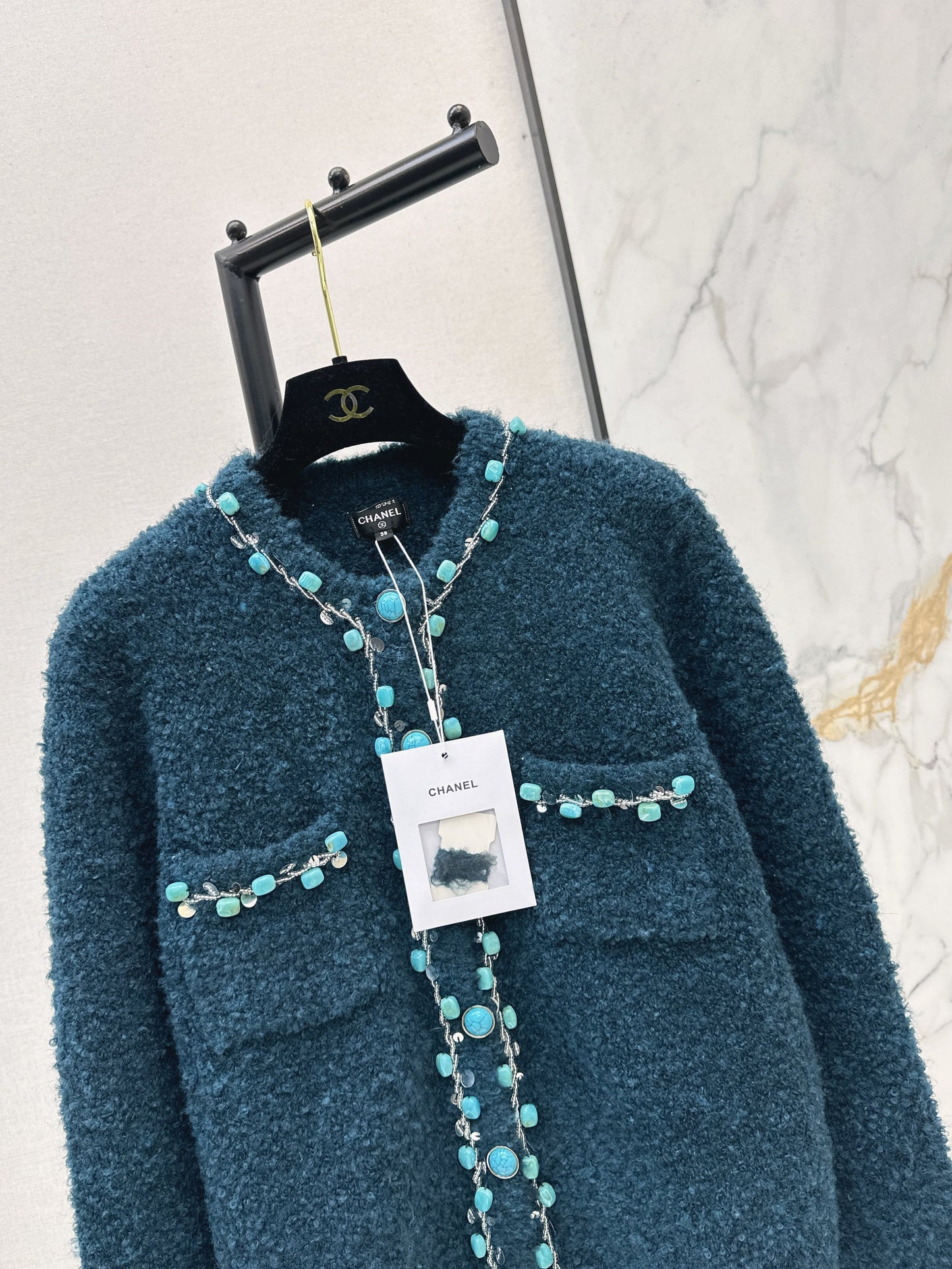 26SS NEW vintage beading cardigan