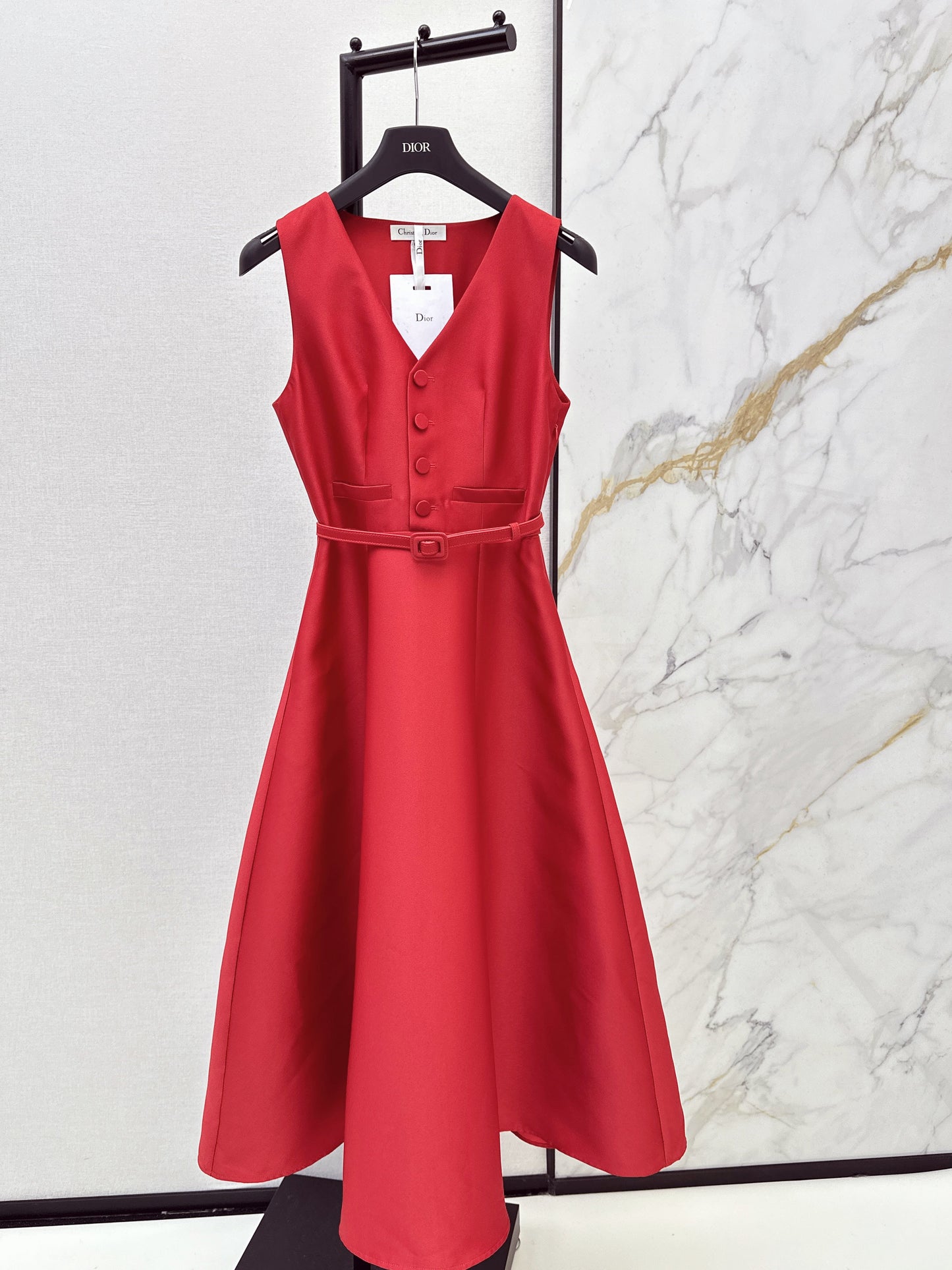 26SS NEW sleeveless back-bow cocktail dress