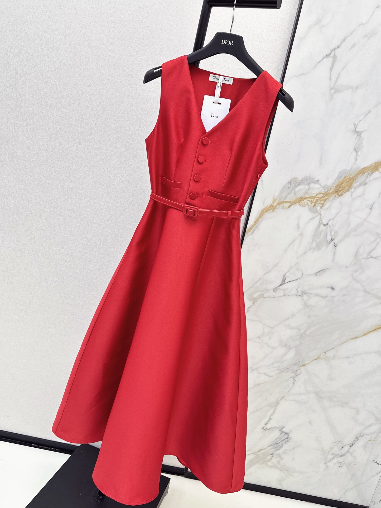 26SS NEW sleeveless back-bow cocktail dress