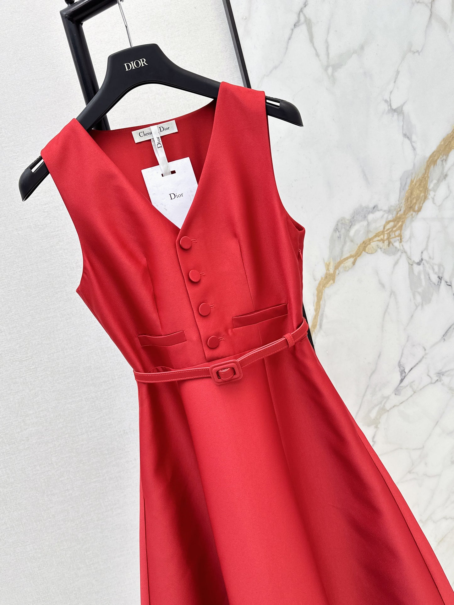 26SS NEW sleeveless back-bow cocktail dress