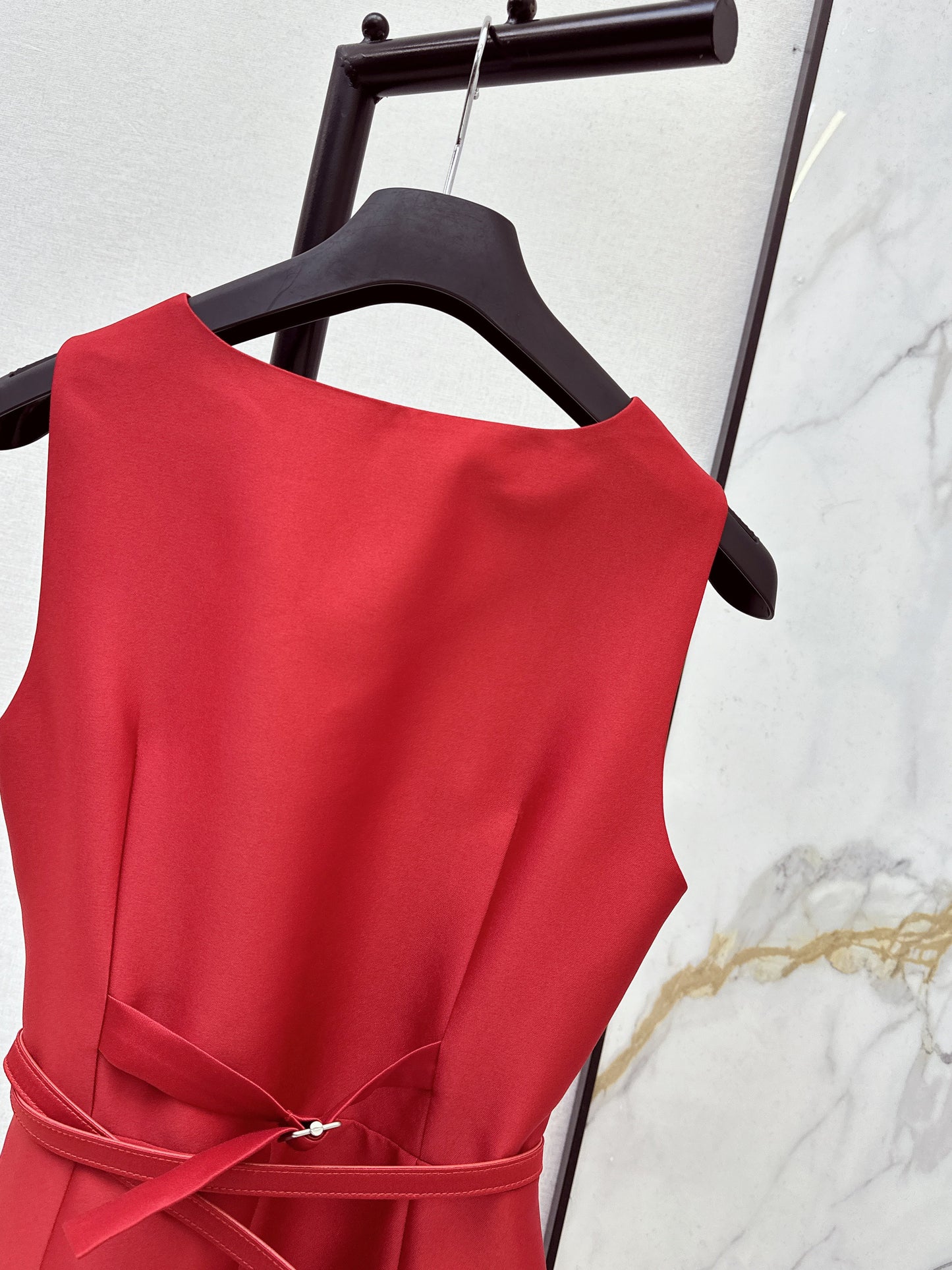 26SS NEW sleeveless back-bow cocktail dress