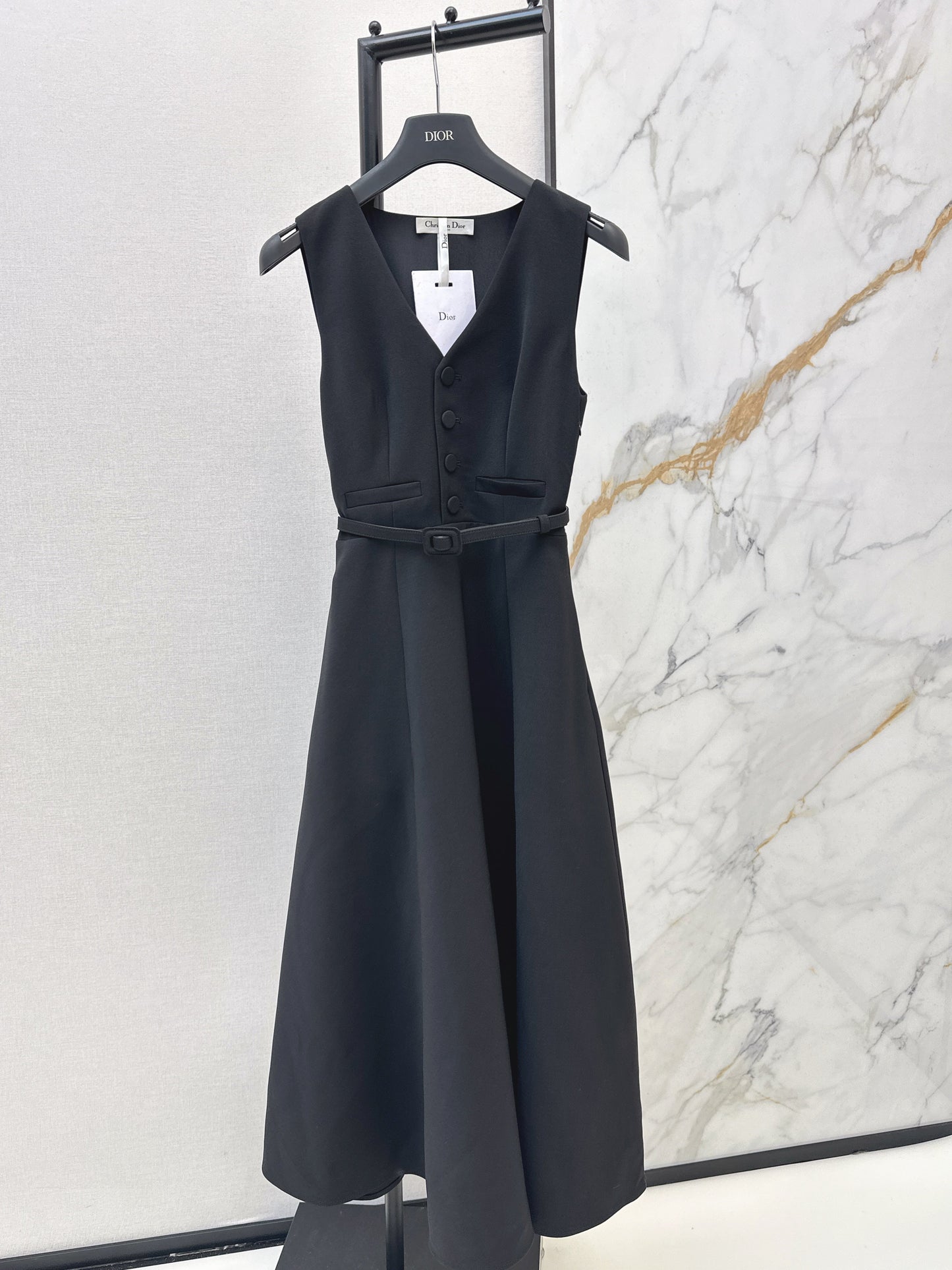 26SS NEW sleeveless back-bow cocktail dress