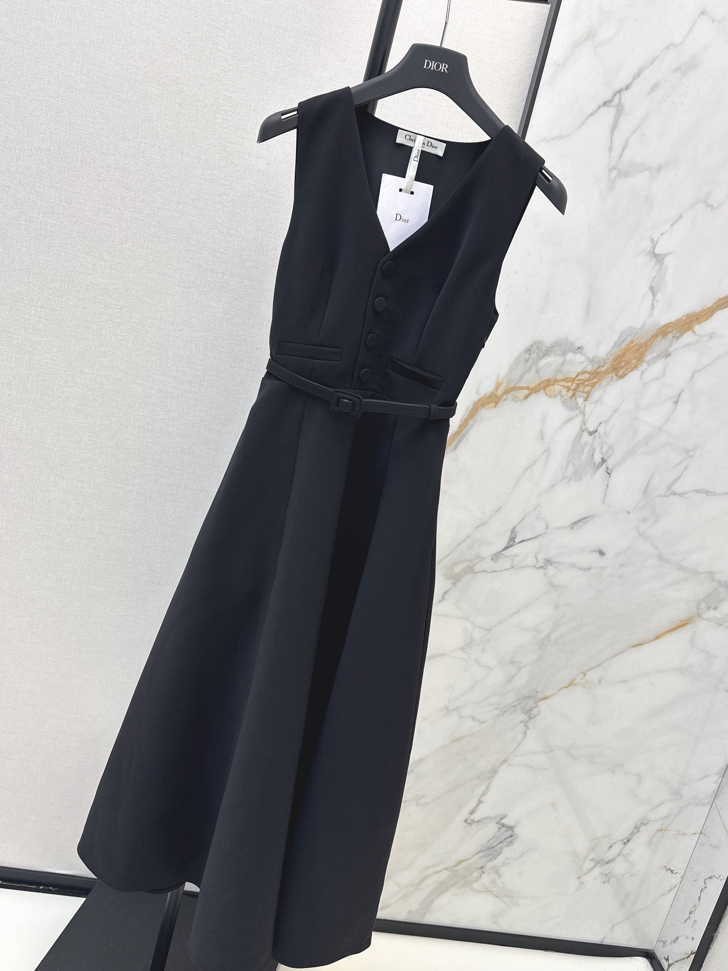 26SS NEW sleeveless back-bow cocktail dress