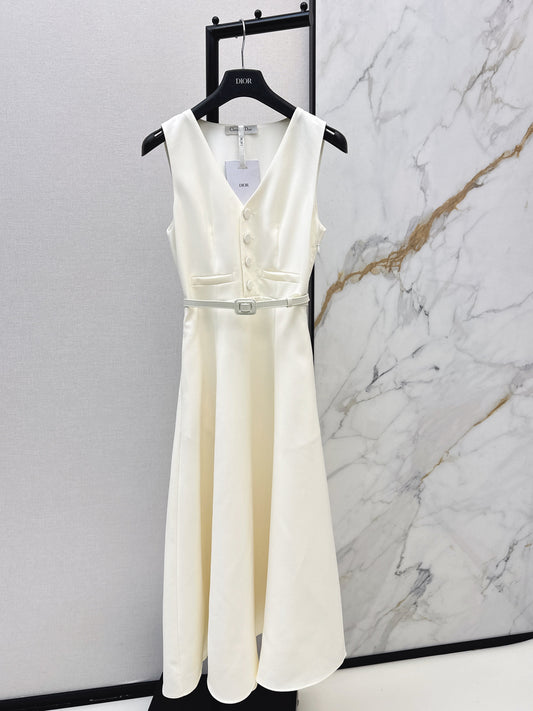 26SS NEW sleeveless back-bow cocktail dress