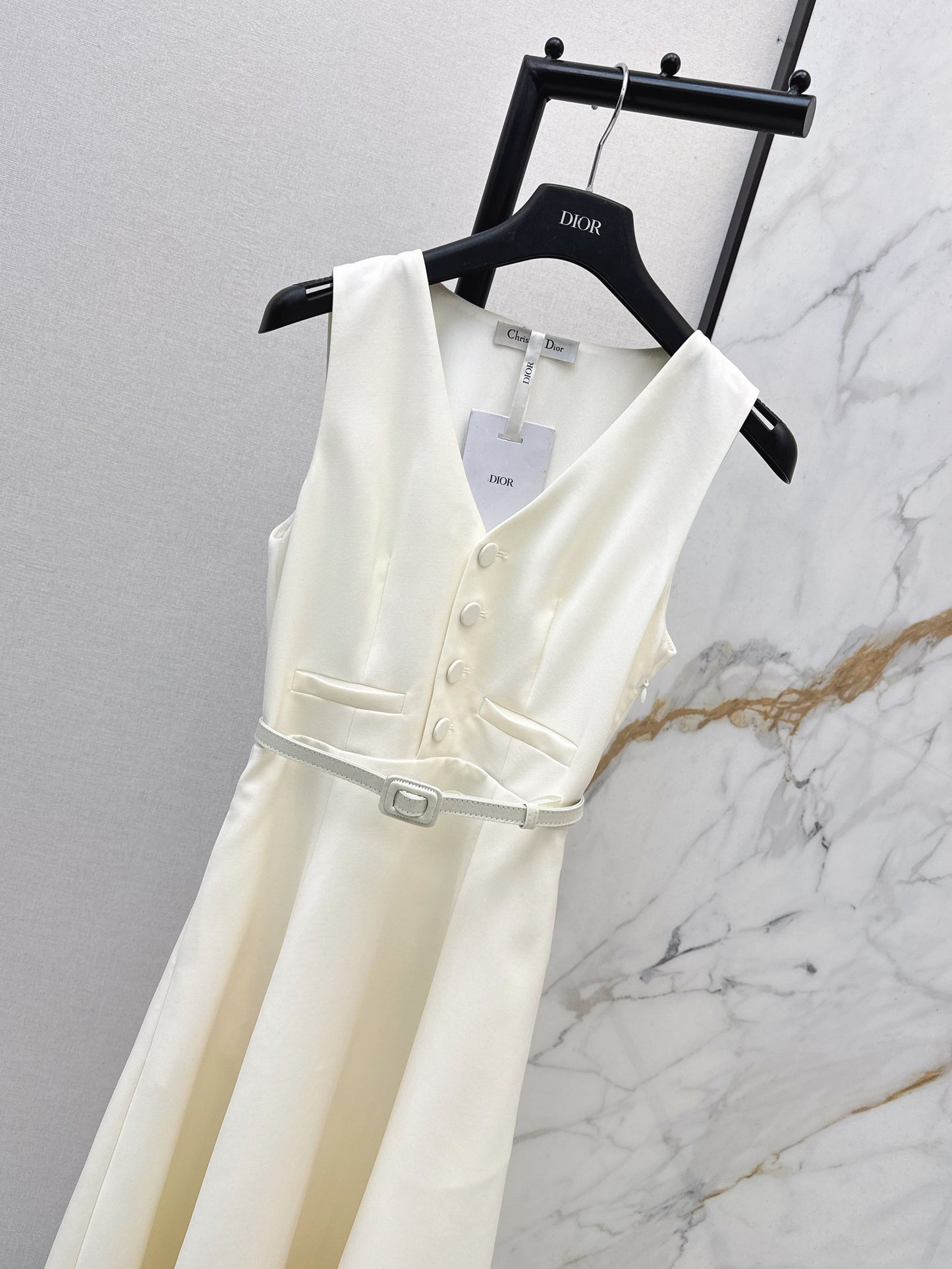 26SS NEW sleeveless back-bow cocktail dress
